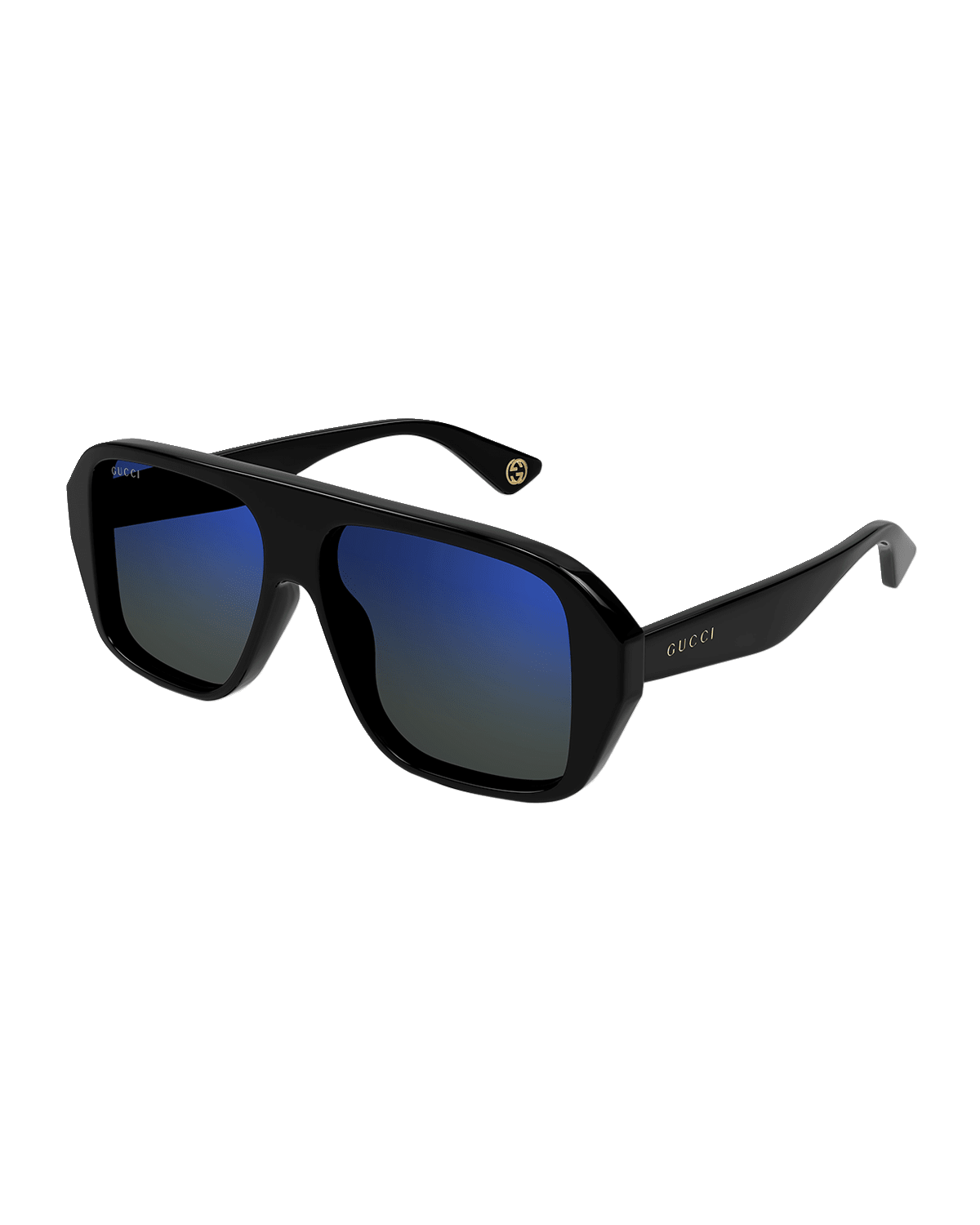 Gucci Men's Oversized Plastic Rectangle Sunglasses
