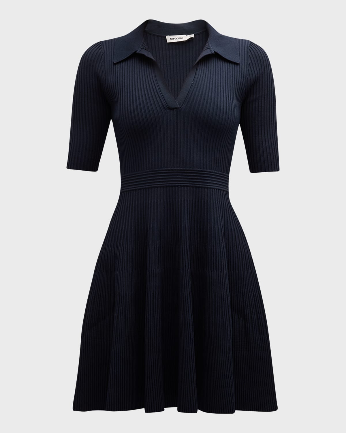 SIMKHAI Patricia Polo Ribbed Mini Dress