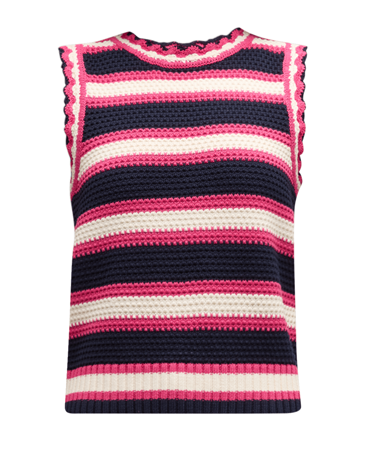 Veronica Beard Jensie Striped Knit Vest
