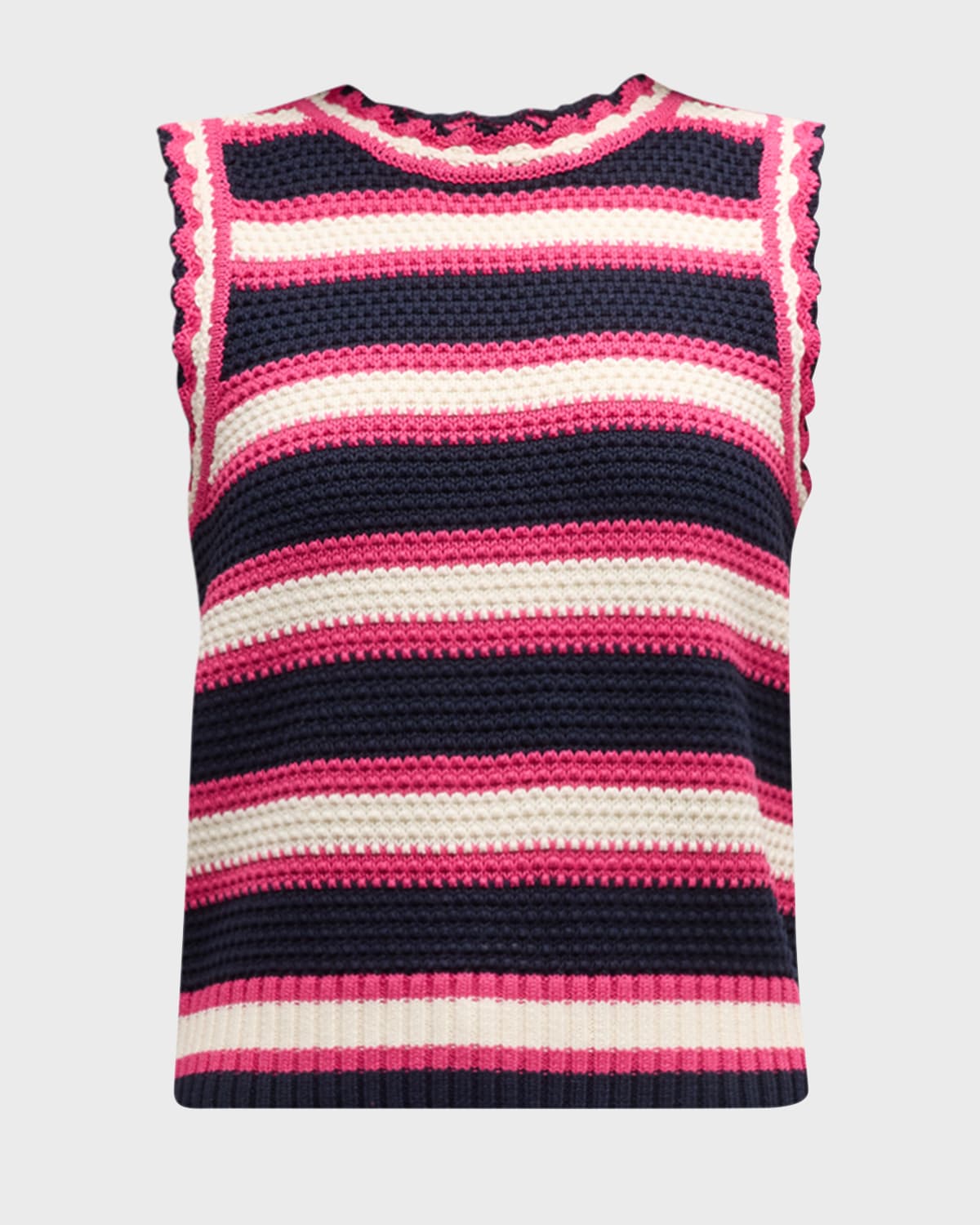 Veronica Beard Jensie Striped Knit Vest