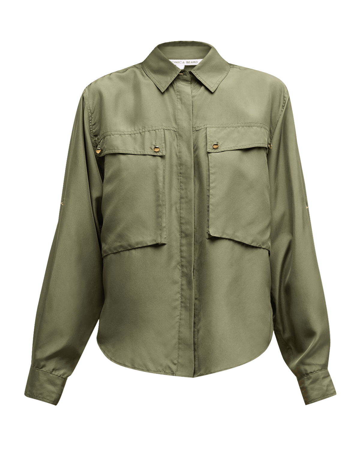 Veronica Beard Jada Button-Front Silk Top