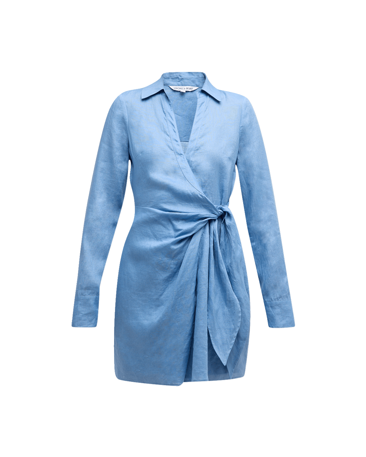 Veronica Beard Lavella Long-Sleeve Mini Wrap Dress