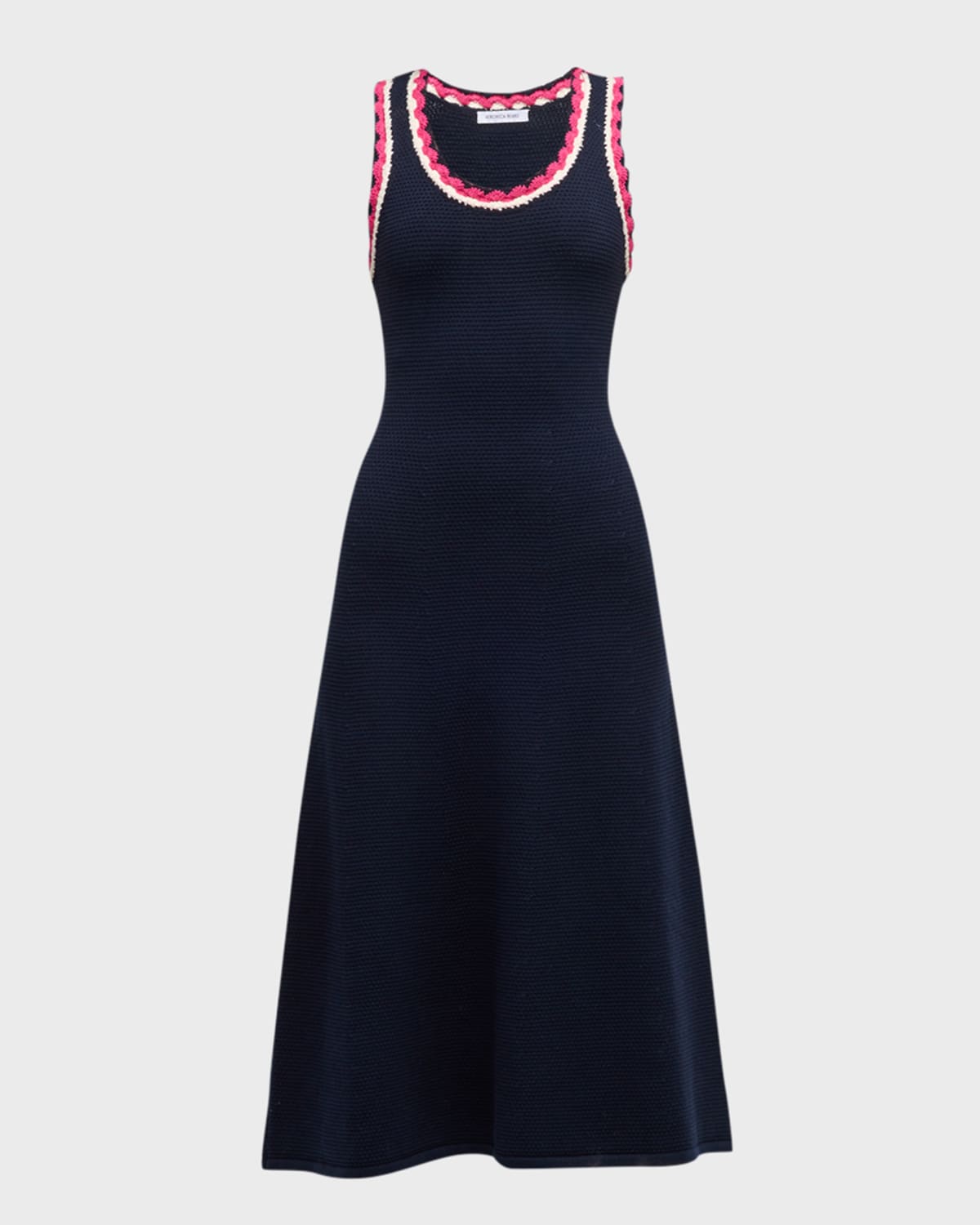 Veronica Beard Ashlan Knit Scoop-Neck Midi Dress