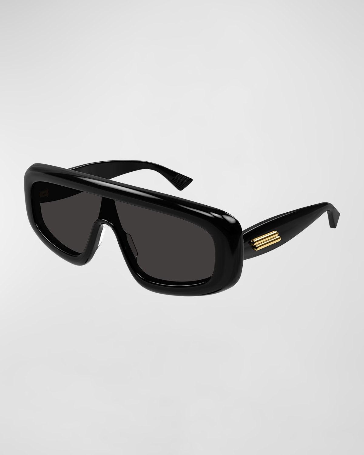 Bottega Veneta Logo Acetate Shield Sunglasses