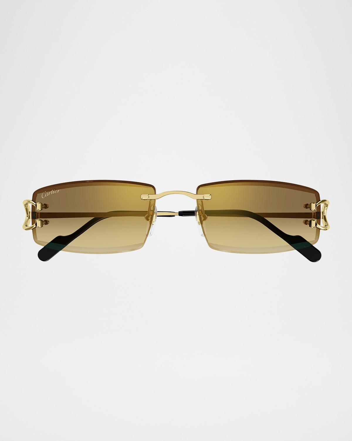 Men & apos;s Rimless Metal Rectangle Sunglasses