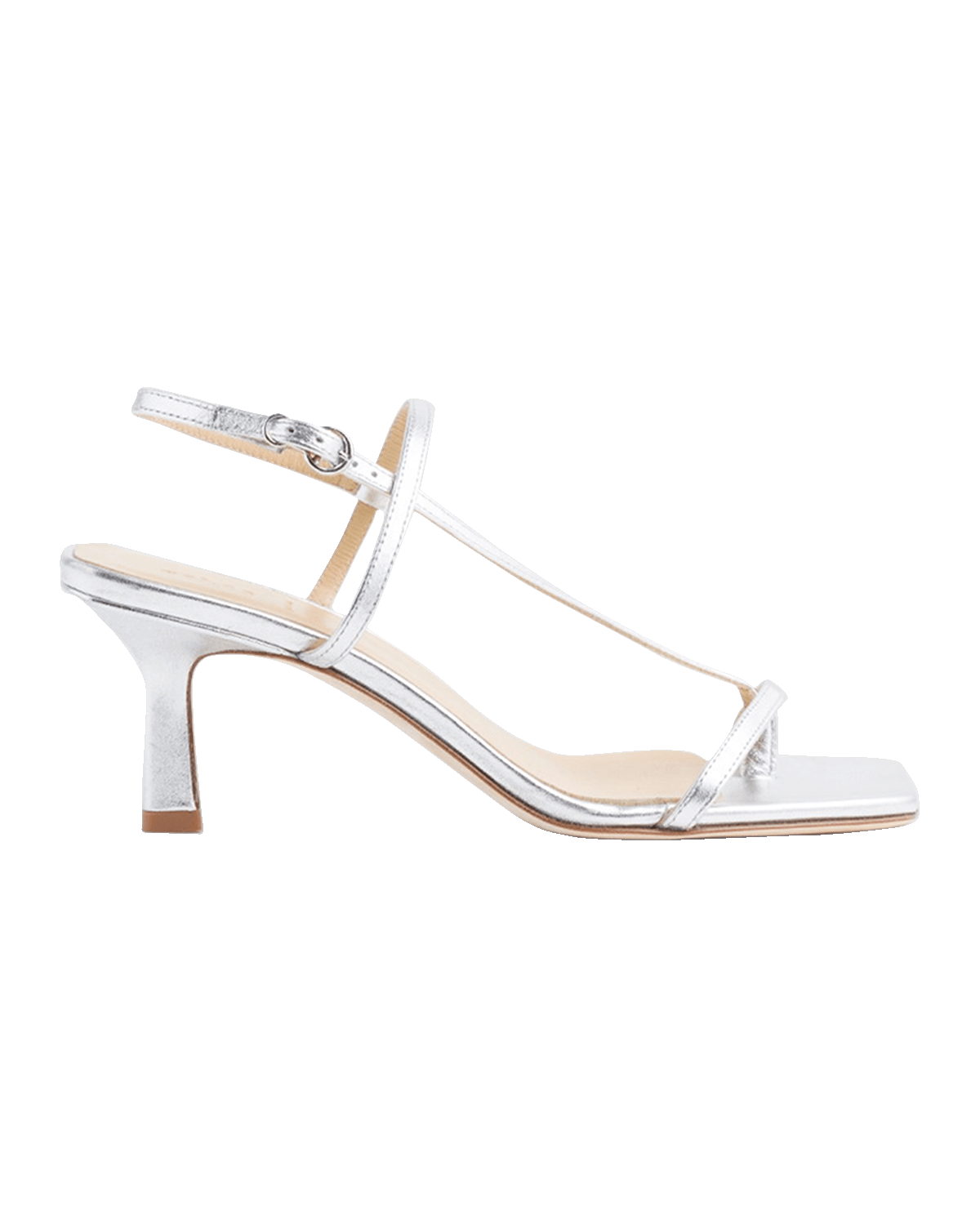 Aeyde Elise Metallic Thong Slingback Sandals