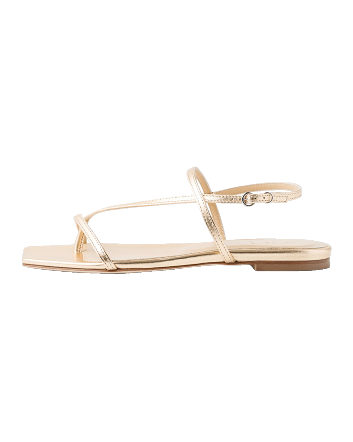 Aeyde Ella Metallic Thong Slingback Sandals