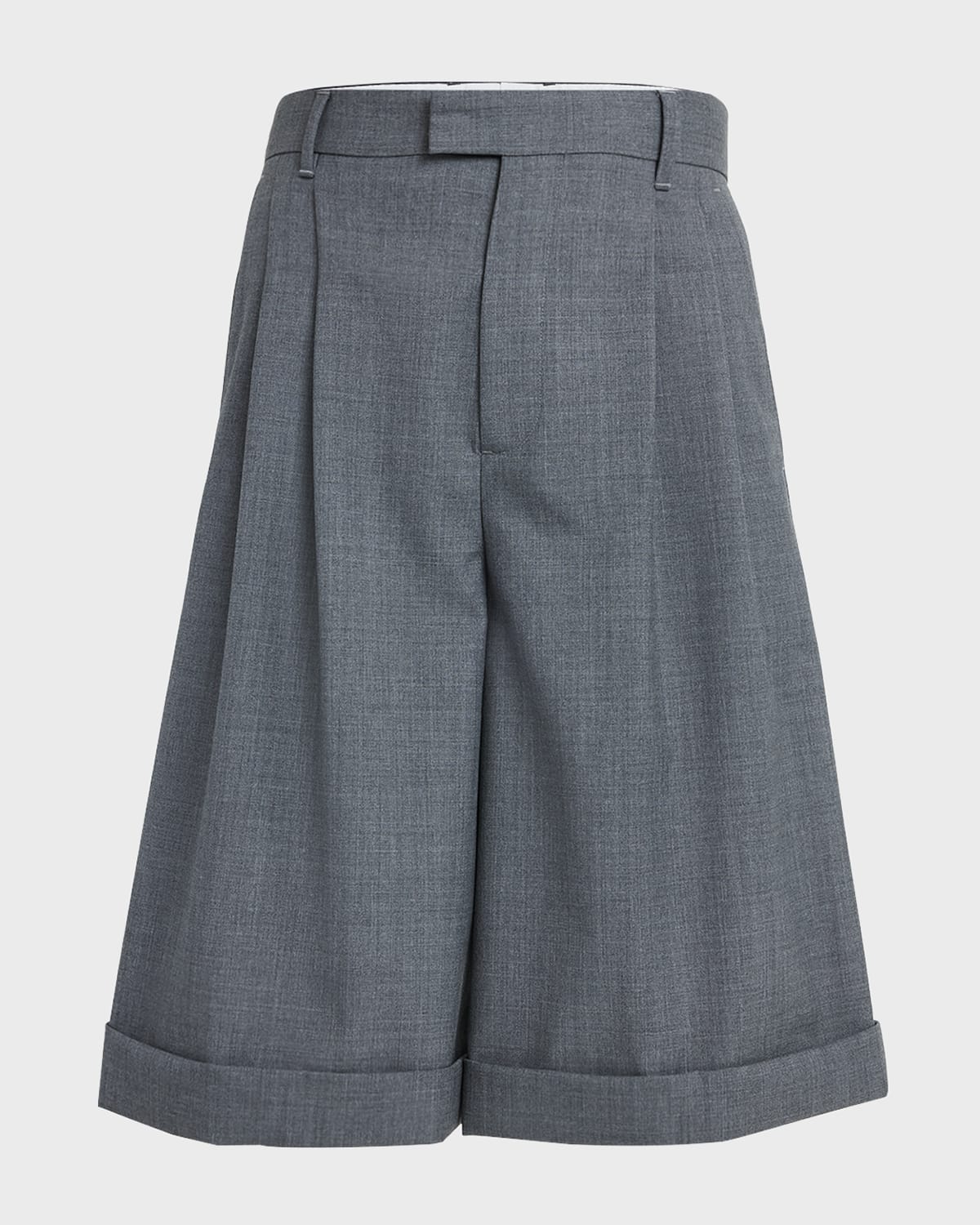 ARMARIUM Romeo Pleated Wool Bermuda Trousers