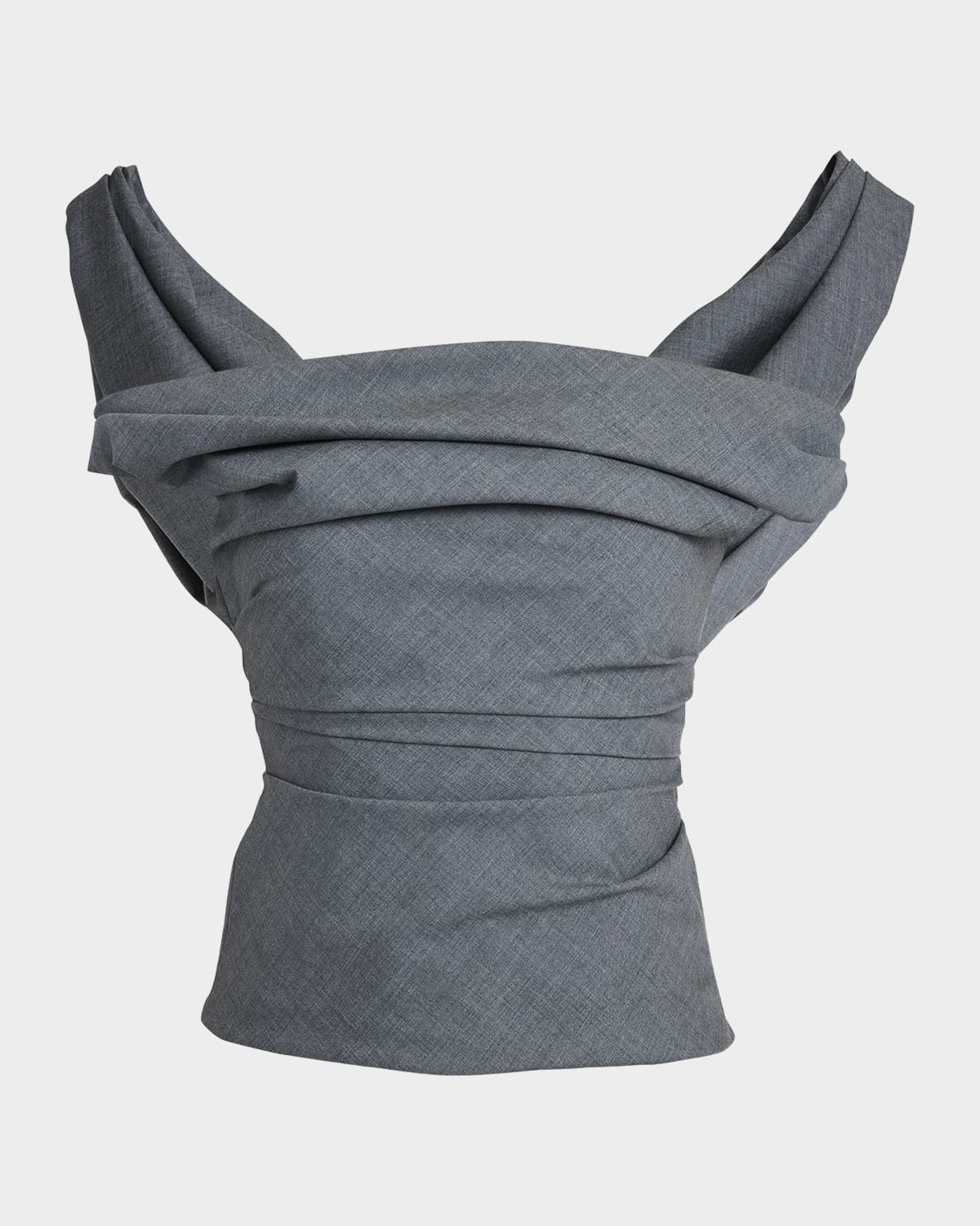 ARMARIUM Dora Draped Off-Shoulder Wool Top