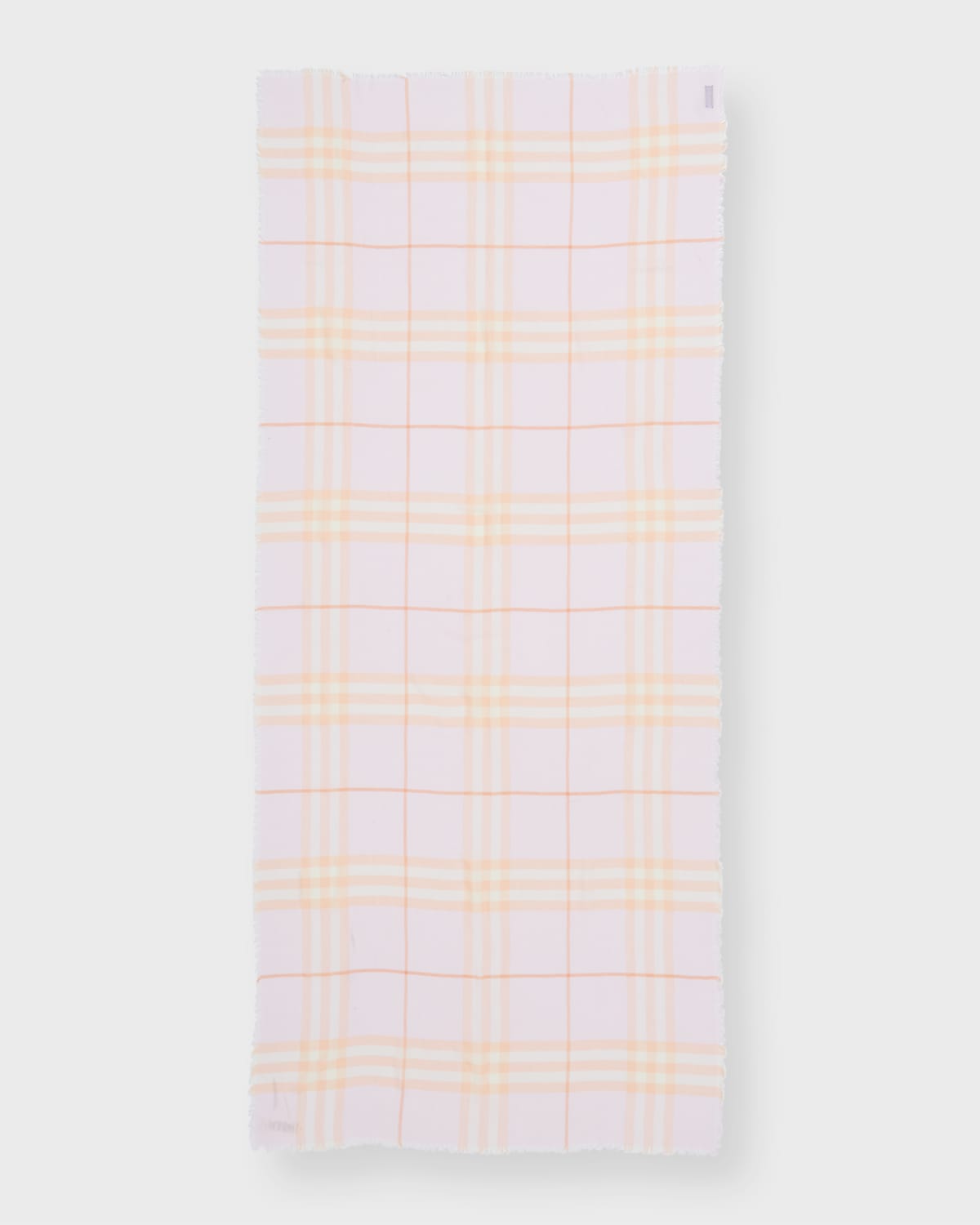 Burberry Giant Check Lightweight Wool Scarf