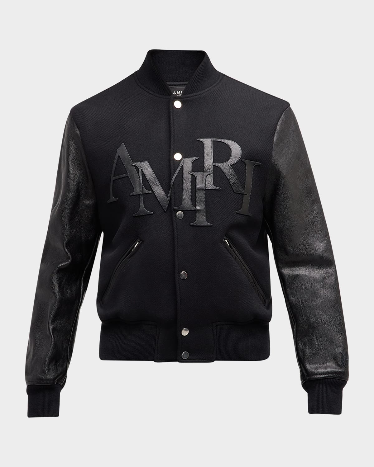 Amiri Men's Staggered Logo Varsity Jacket