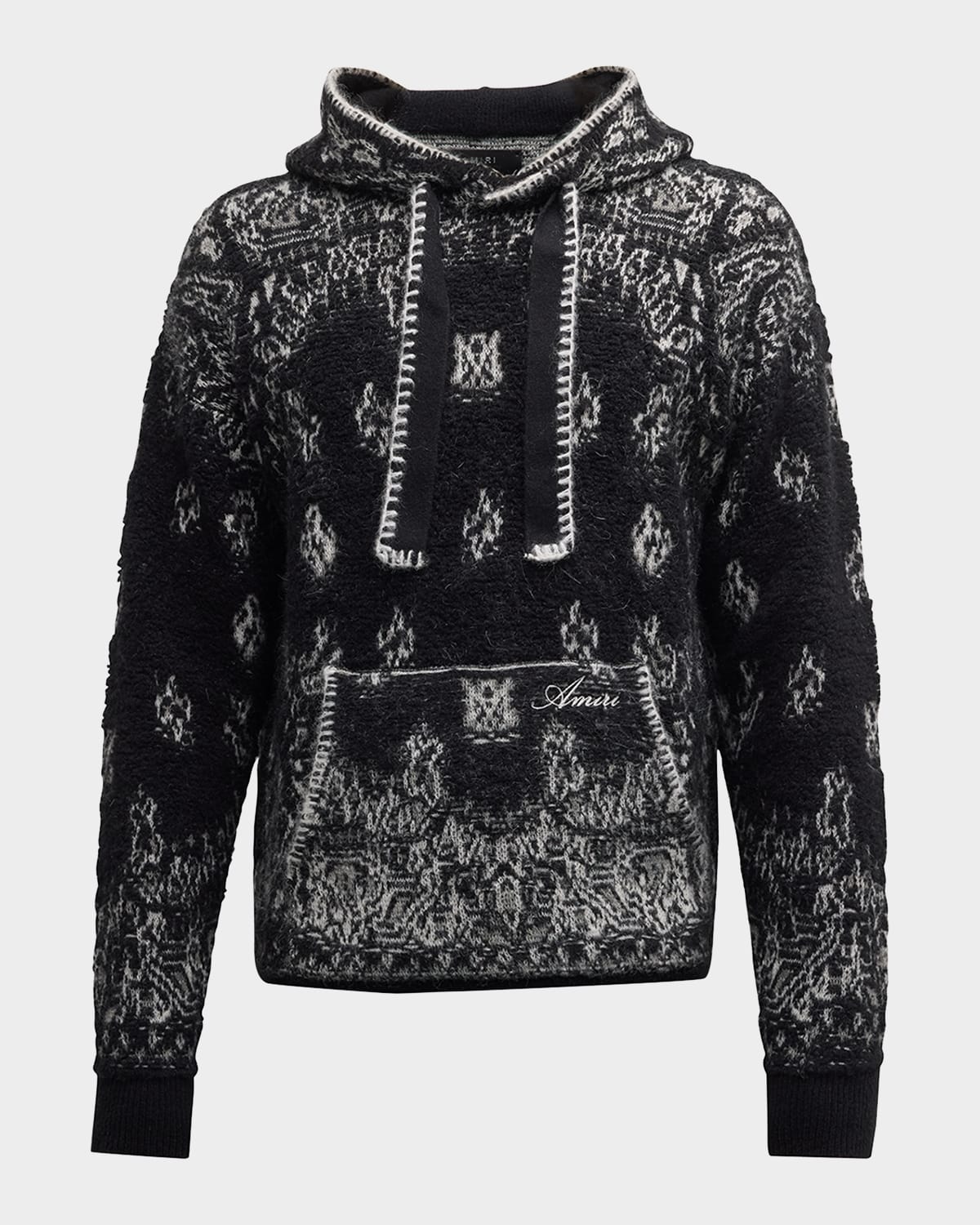 Amiri Men's Bandana Knit Hoodie