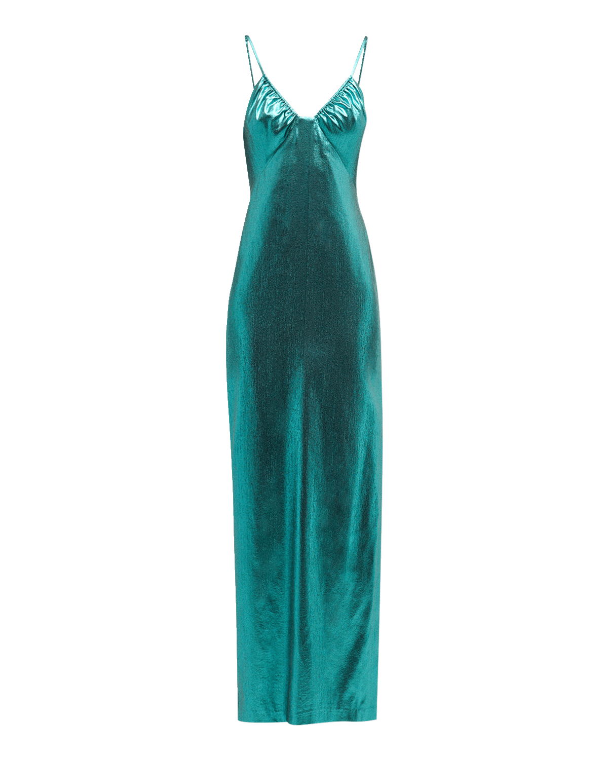 Liv Foster Sleeveless Scoop-Neck Lame Column Maxi Dress