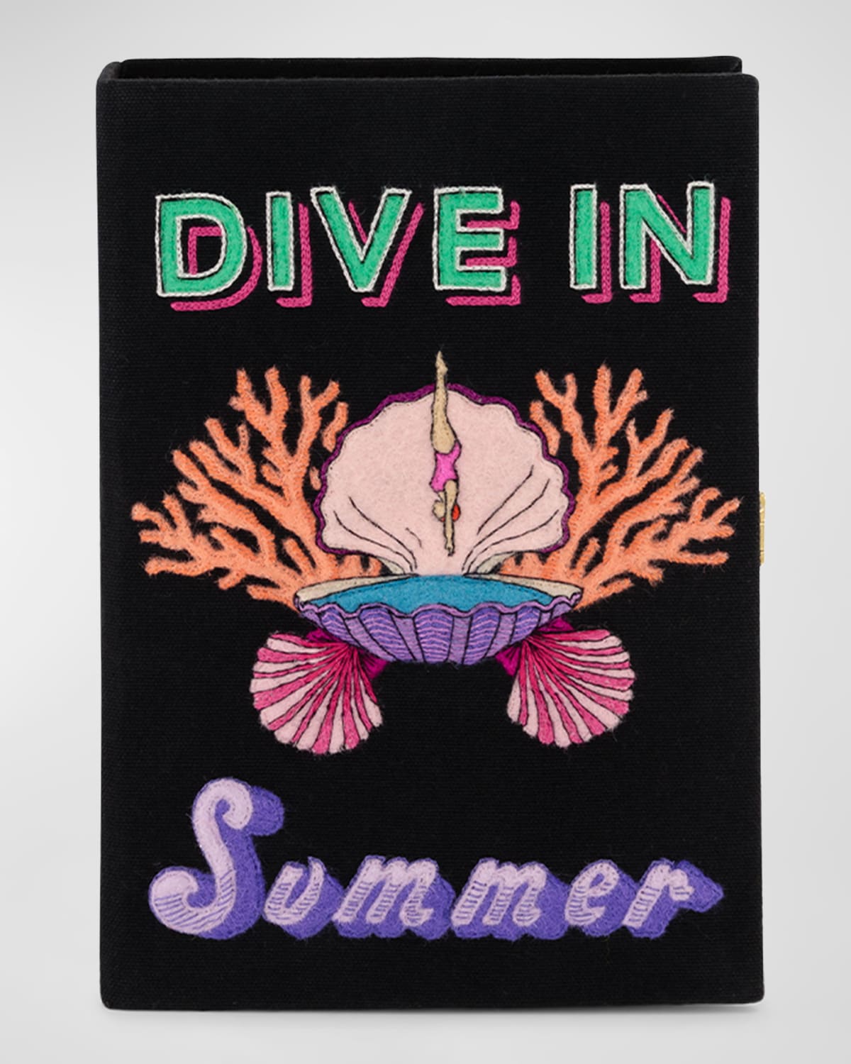 Olympia Le-Tan Dive in Summer Book Clutch Bag
