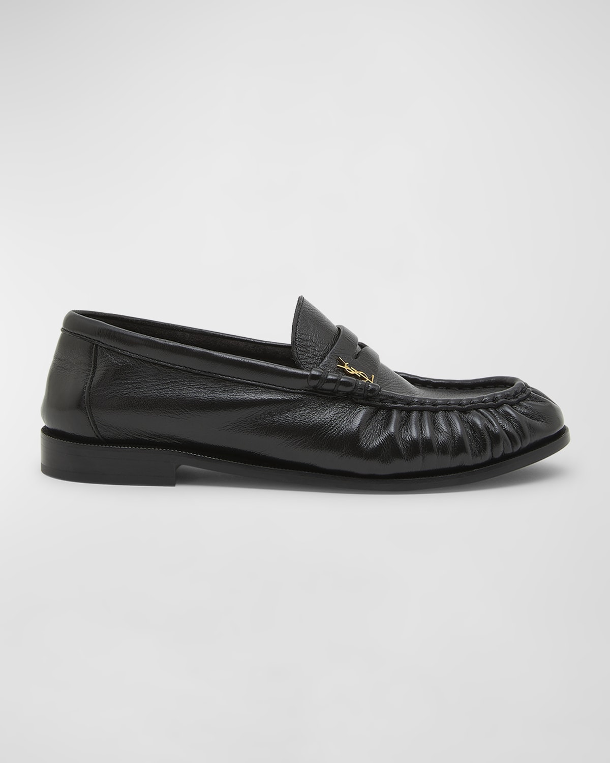 Saint Laurent Le Leather YSL Penny Loafers