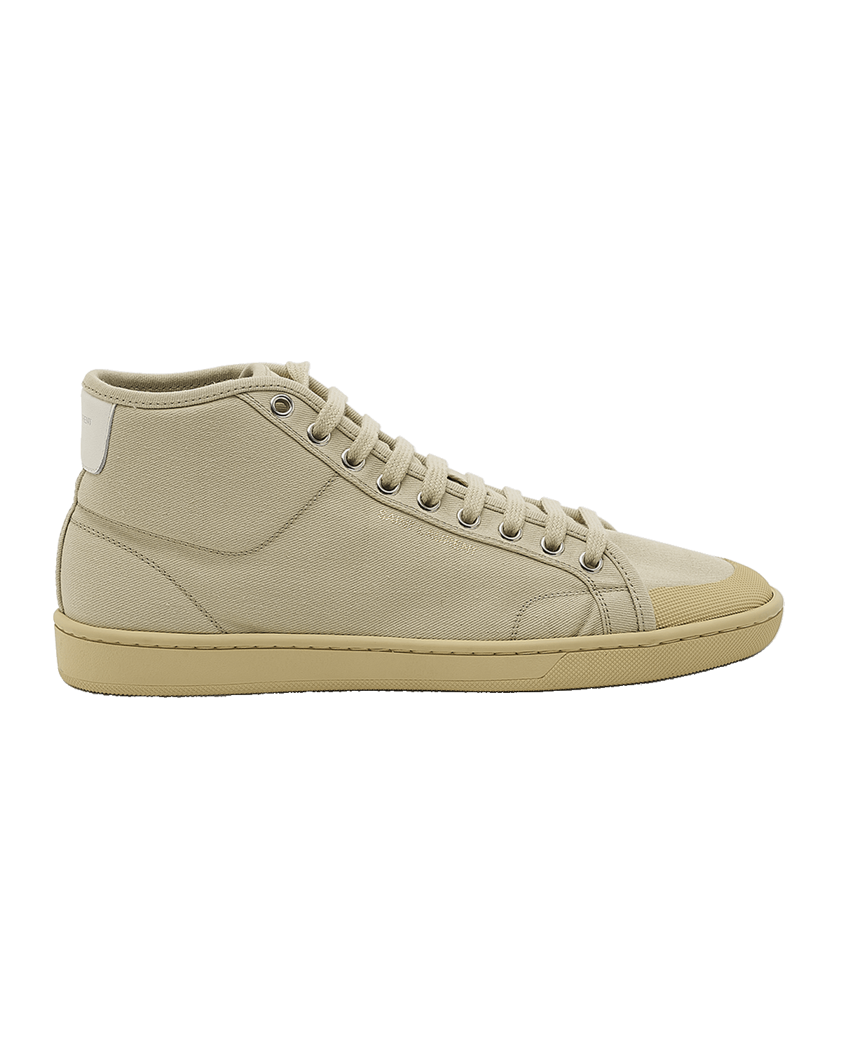 Saint Laurent Nylon Mid-Top Court Sneakers