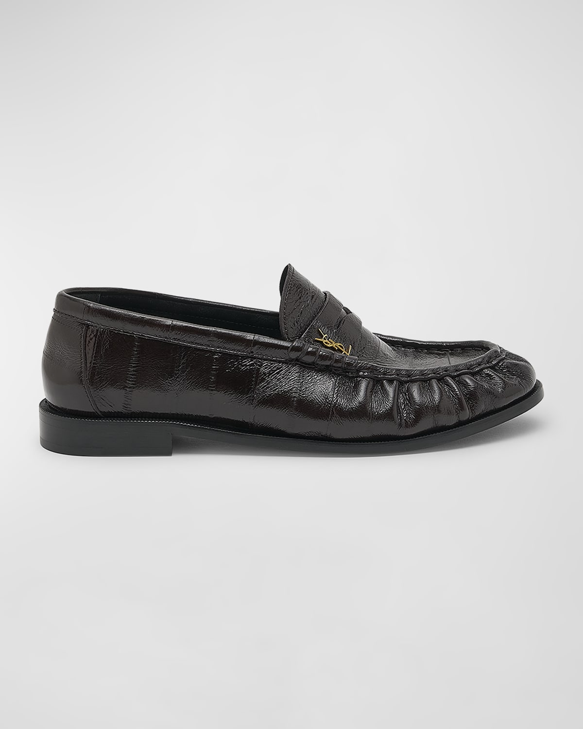 Saint Laurent Le Leather YSL Penny Loafers