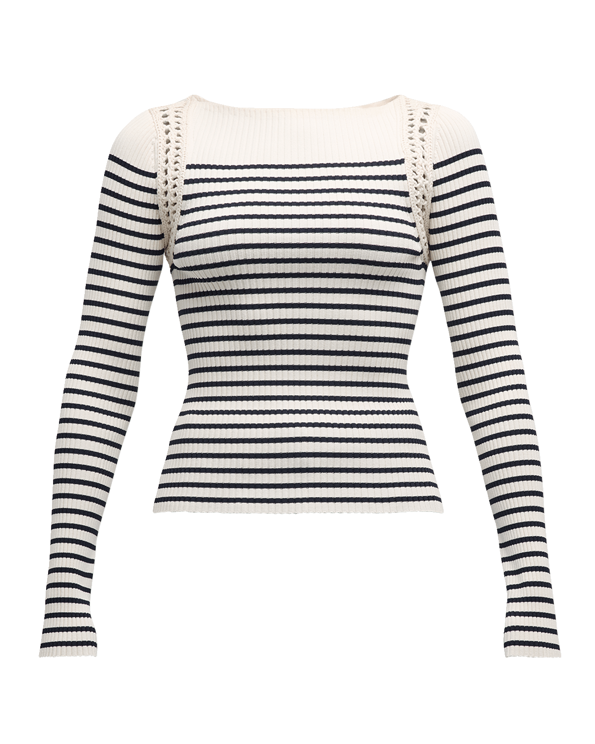 A.L.C. Isa Striped Long-Sleeve Knit Top
