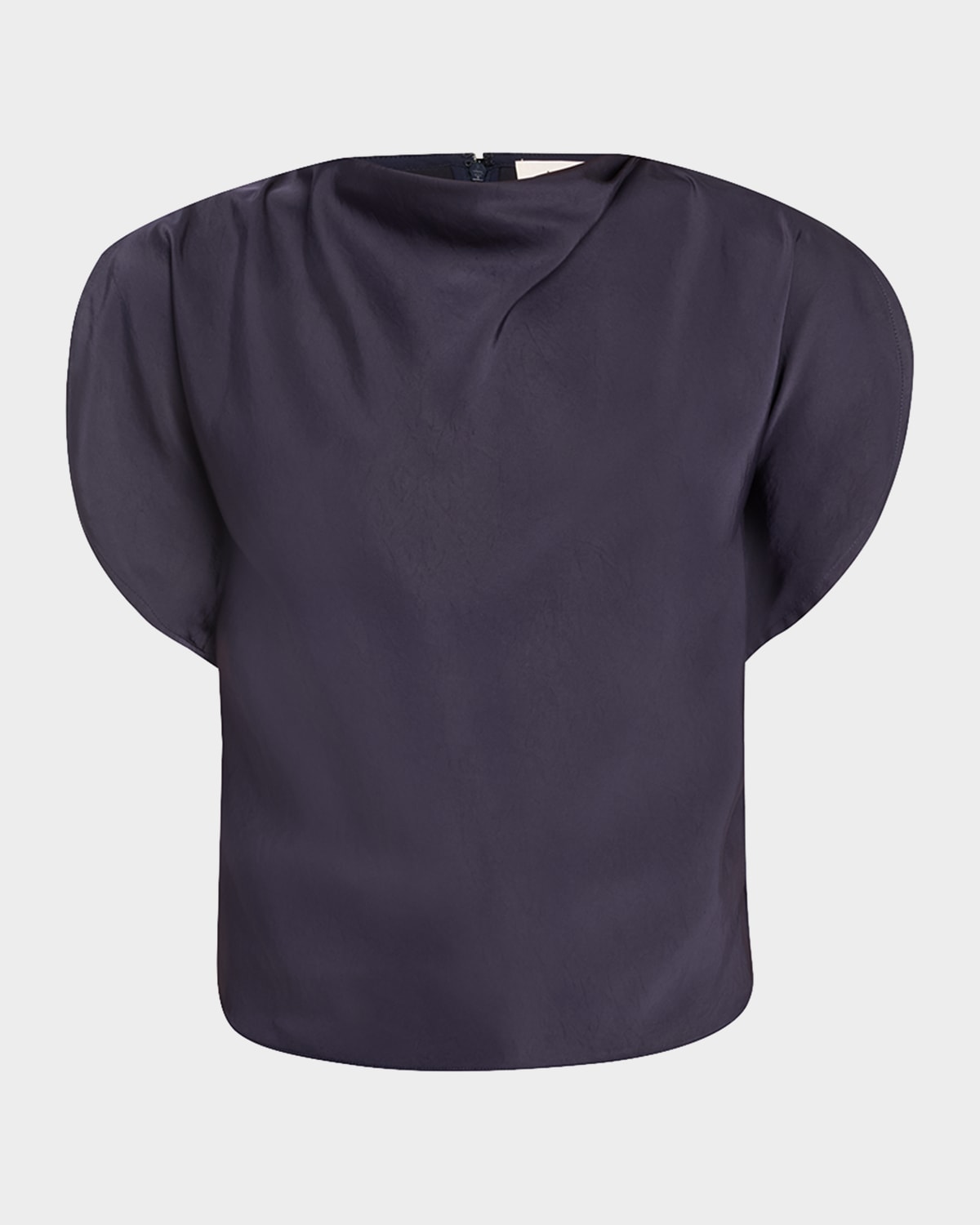 A.L.C. Nadia Satin Petal-Sleeve Top