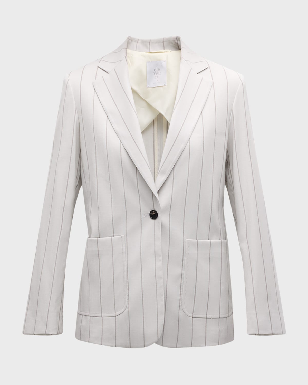 Eleventy Striped Single-Breasted Blazer
