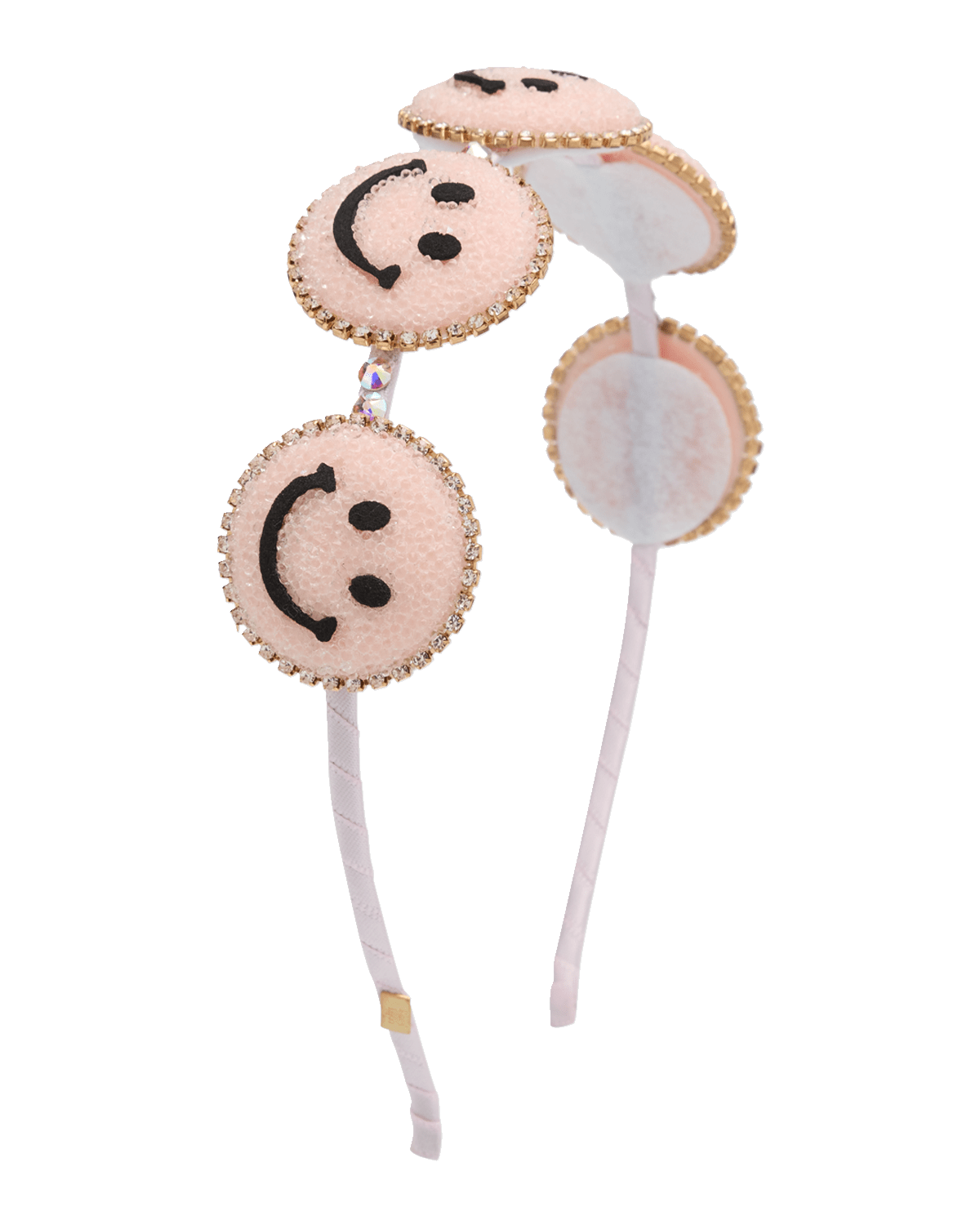 Bari Lynn Girl's Giltter Smiley Headband