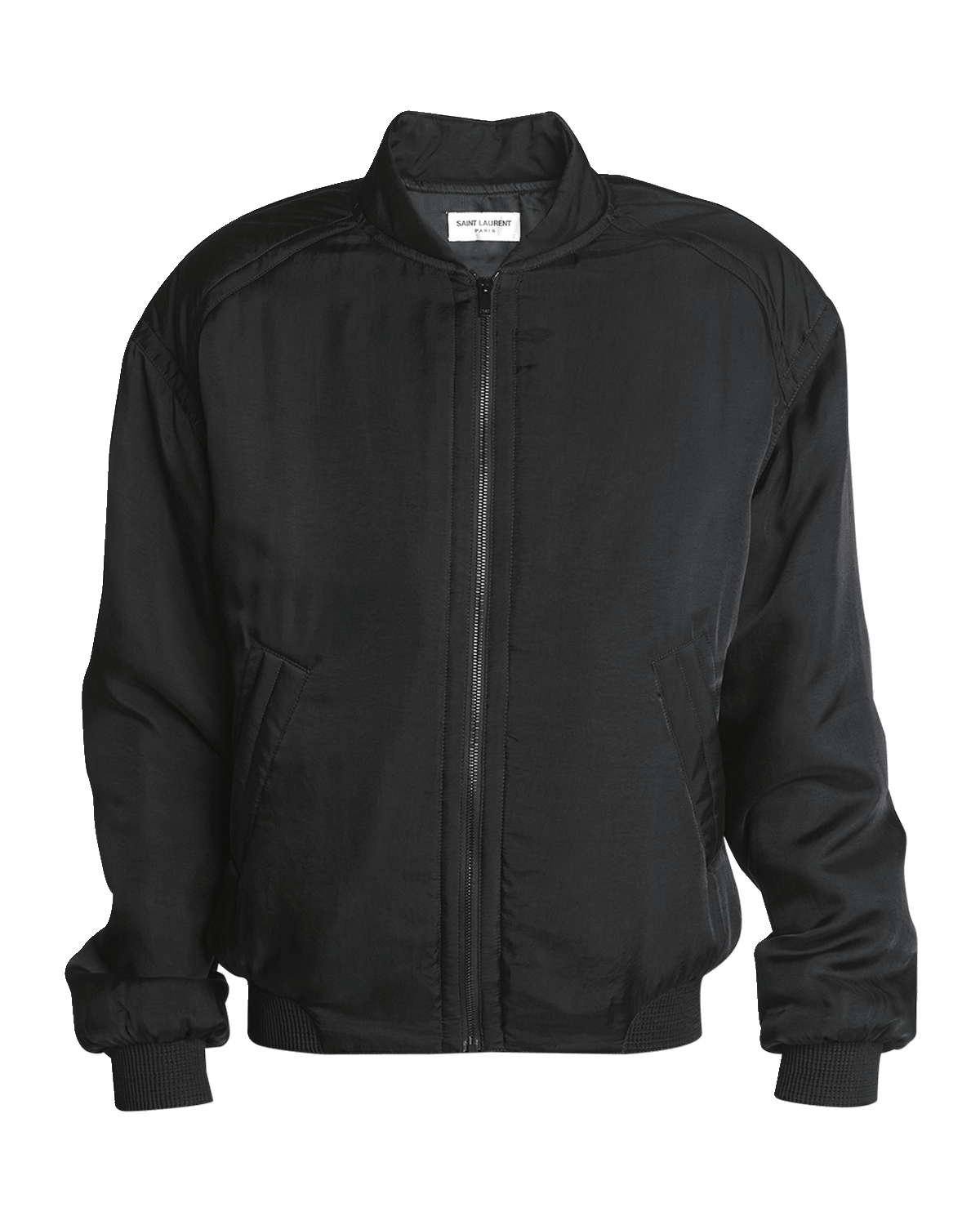 Saint Laurent Men's Satin Bomber Jacket