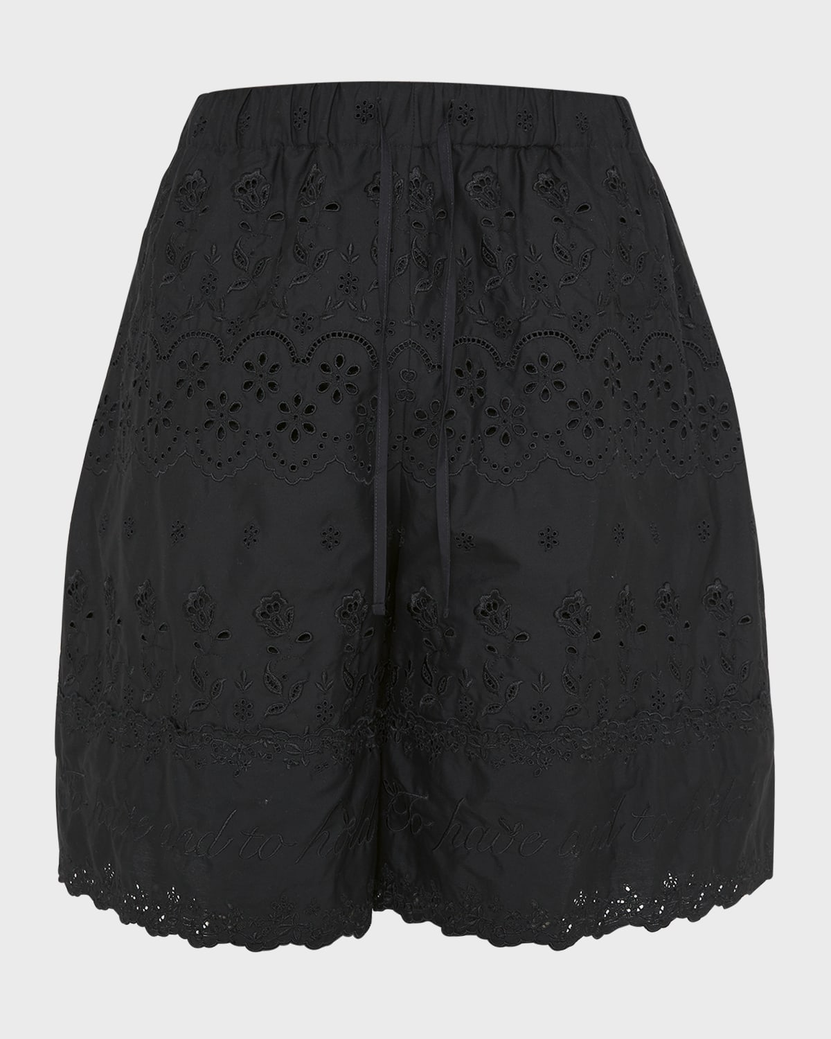 Simone Rocha Men's Broderie Anglaise Easy Drawstring Shorts