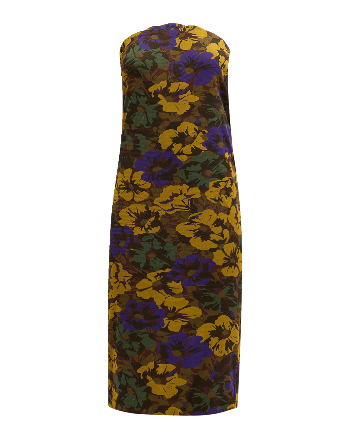 Saint Laurent Floral-Print Strapless Dress