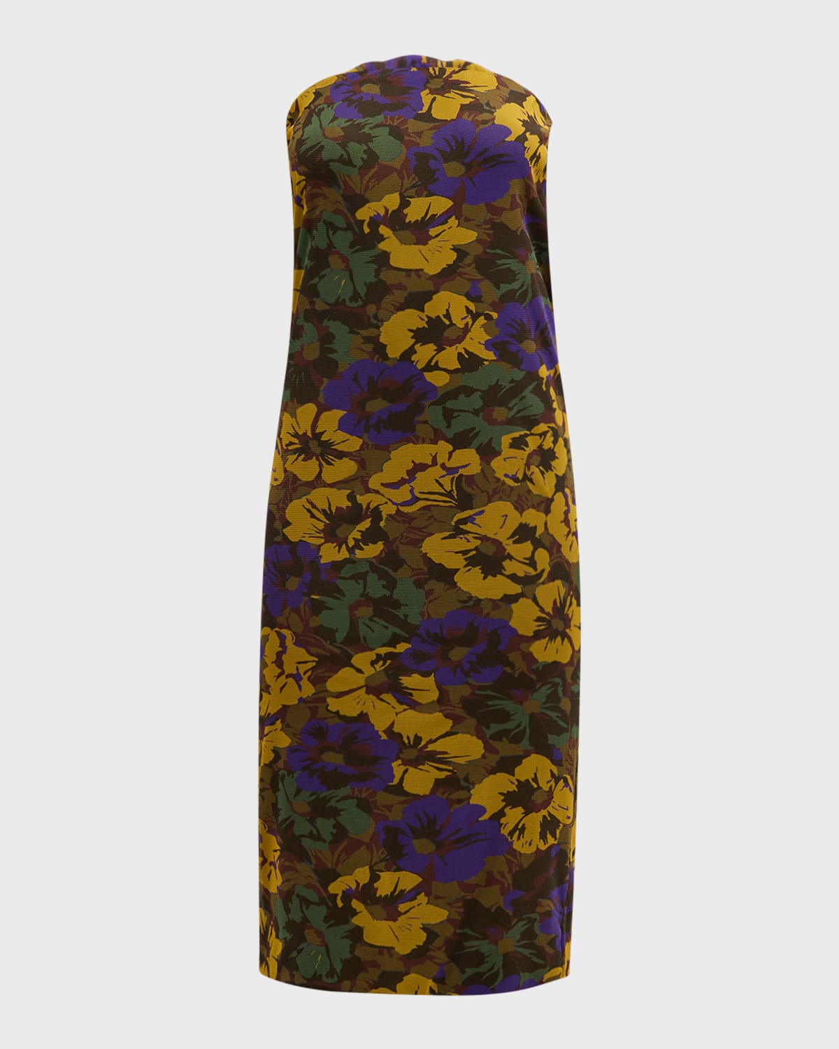 Saint Laurent Floral-Print Strapless Dress