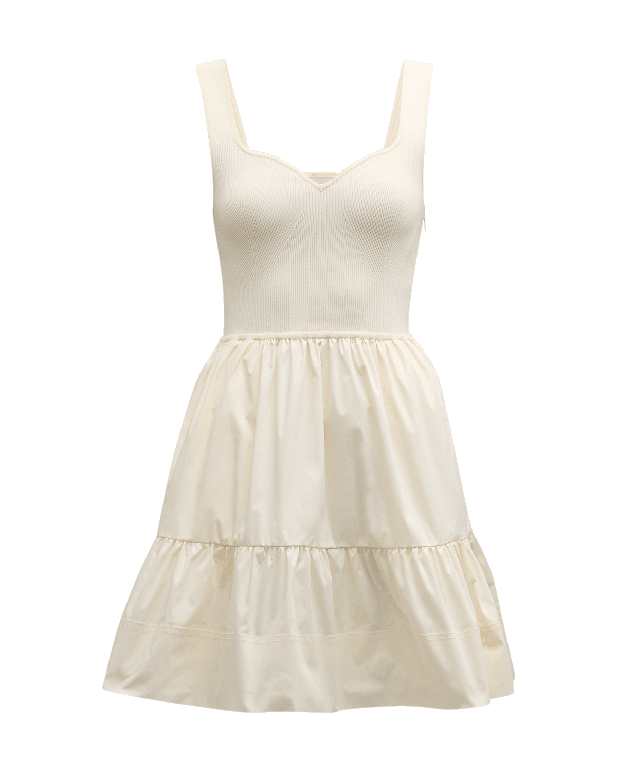 Tanya Taylor Josephina Ribbed Poplin Mini Dress