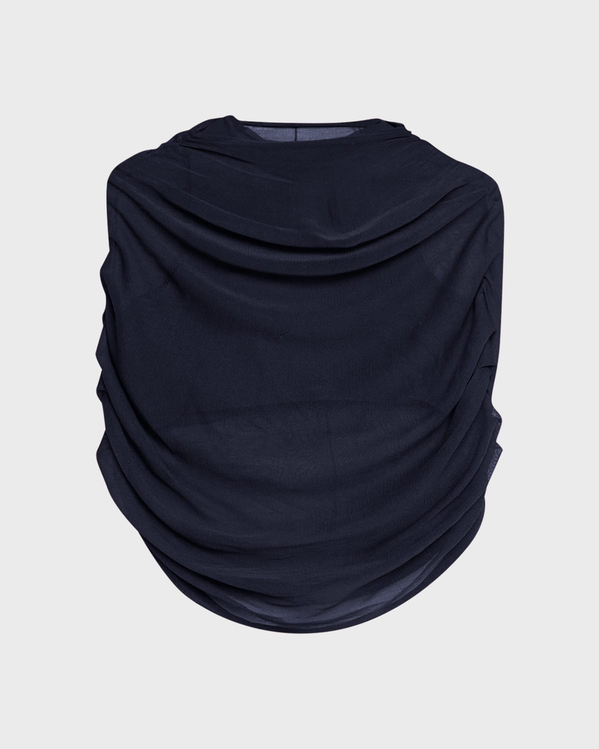 Brandon Maxwell The Lyra Shirred Knit Top