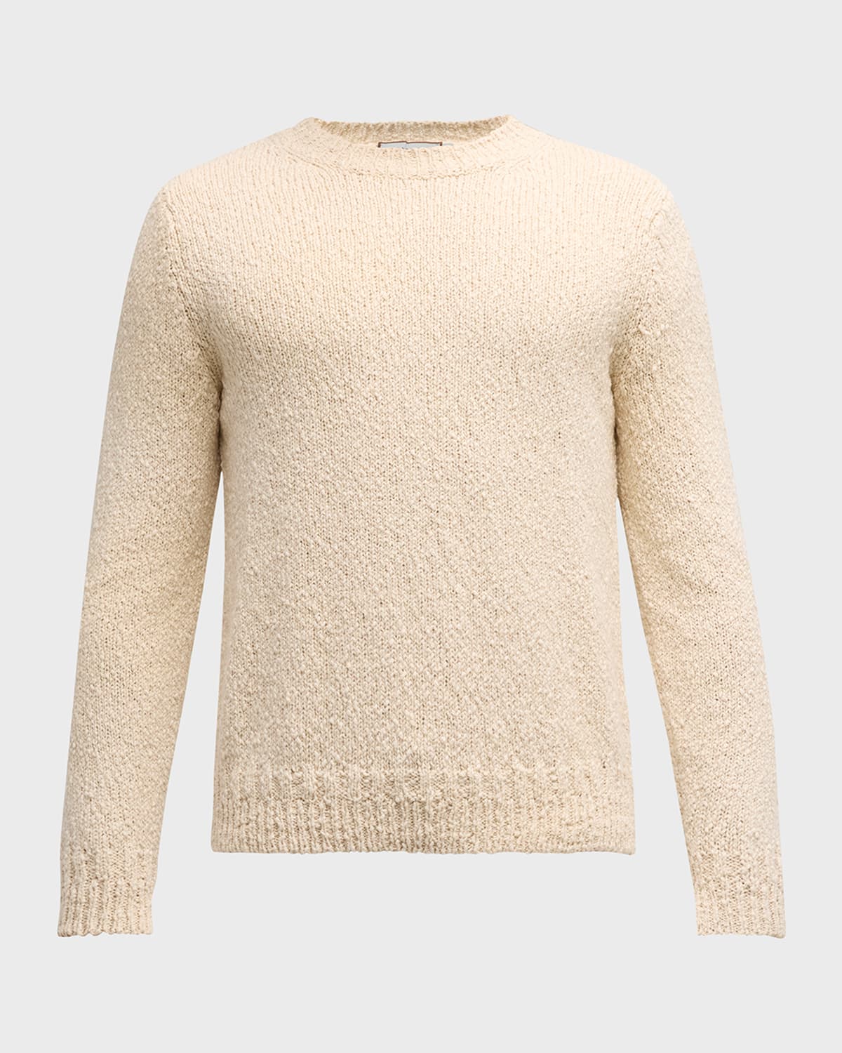 Canali Men's Wool-Cashmere Fisherman Crewneck Sweater