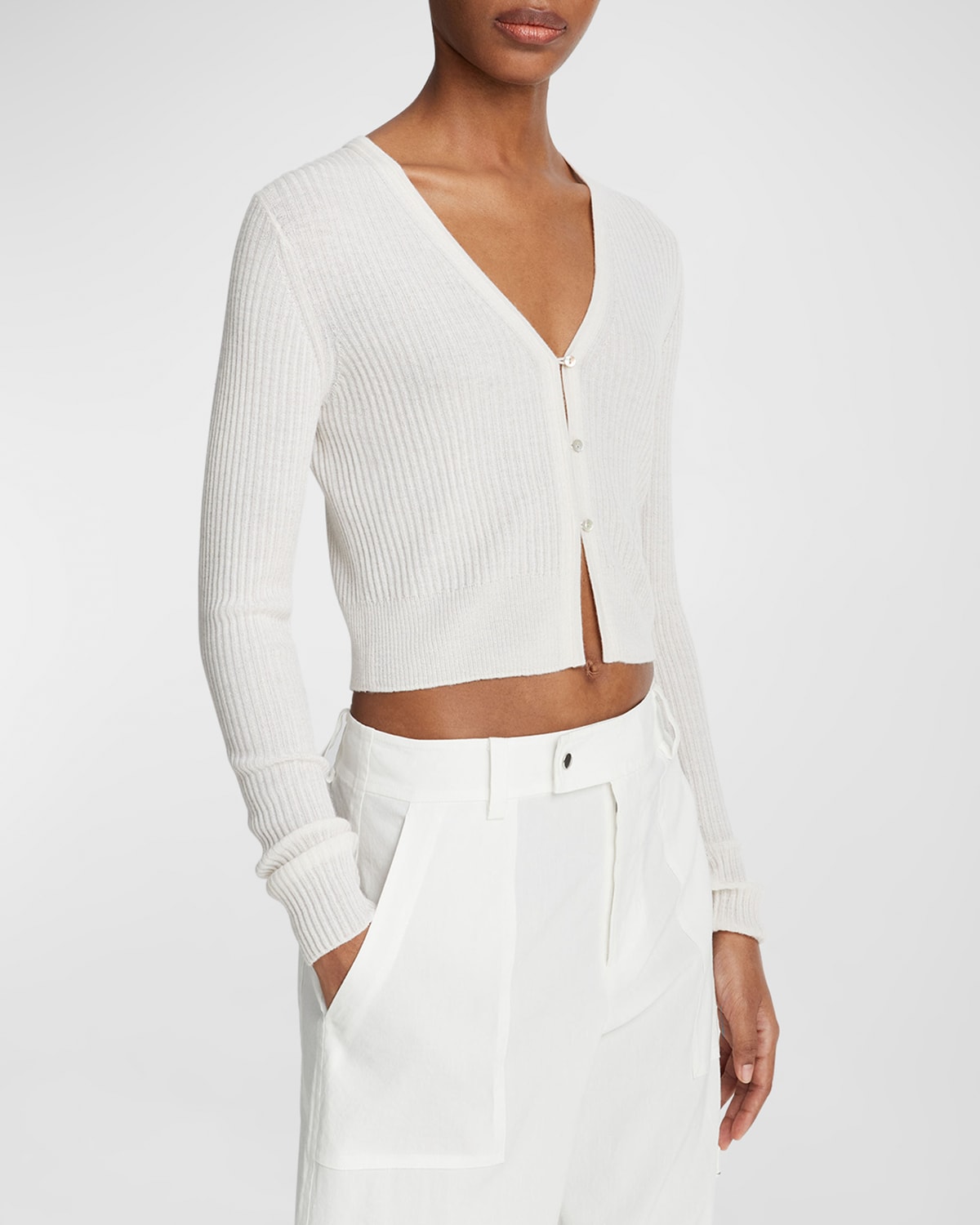 Vince Shrunken Cashmere Silk Cardigan