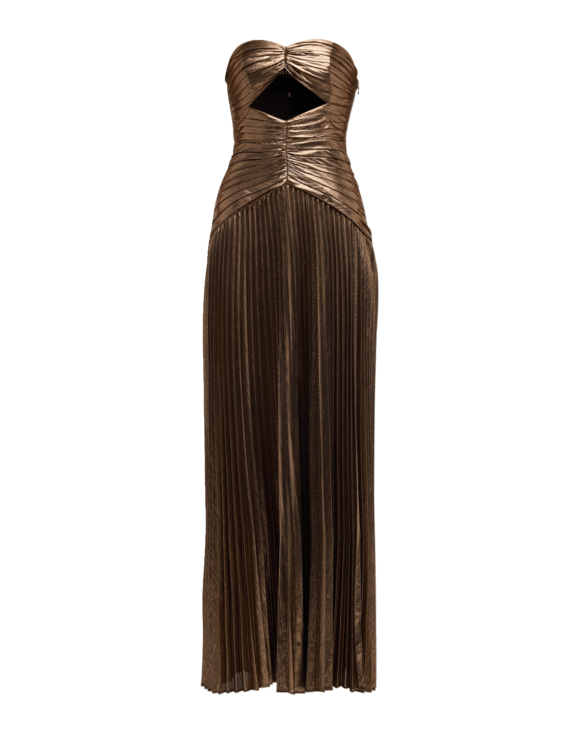 Retrofete Mallory Strapless Metallic Maxi Dress