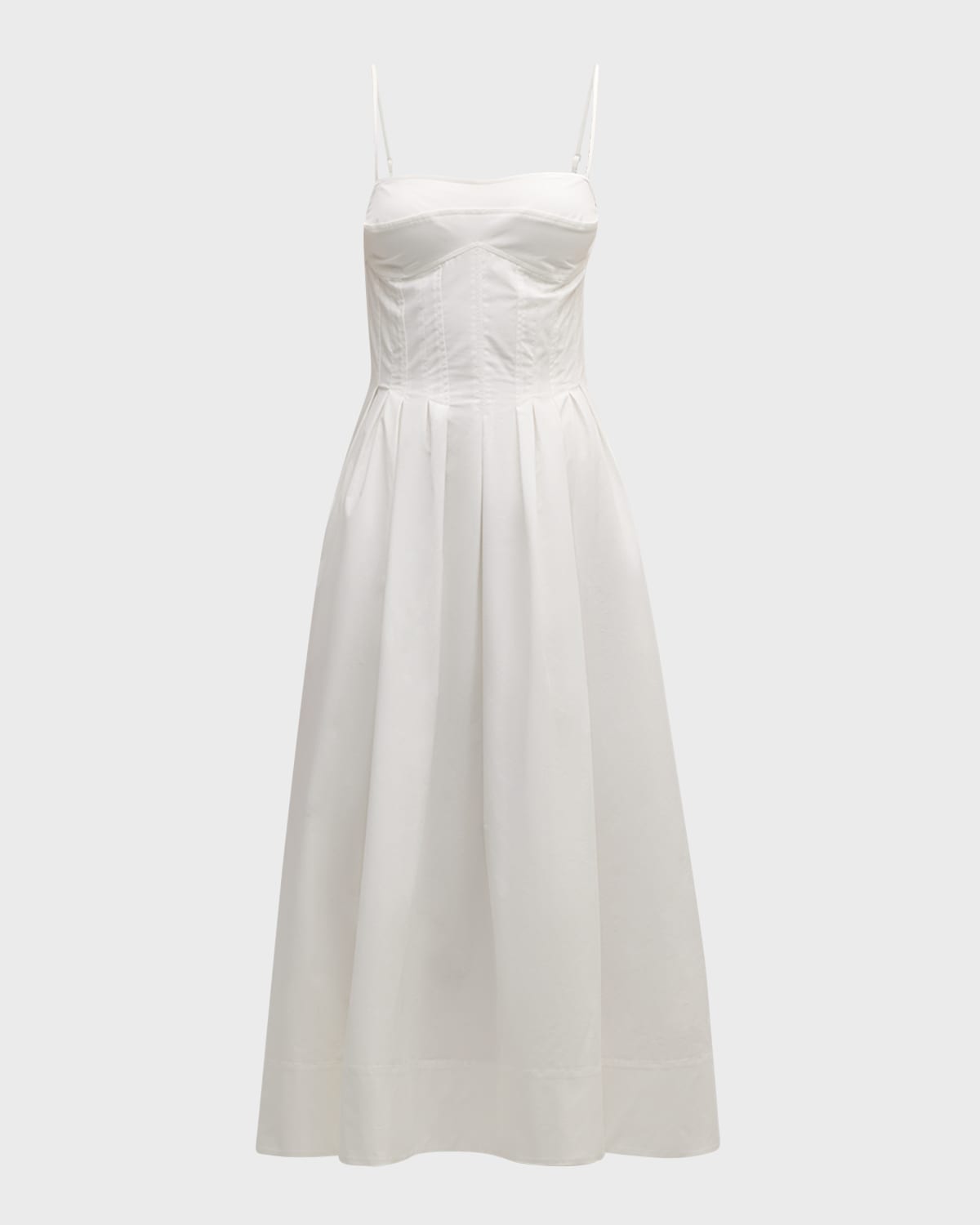 SIMKHAI Kittiya Sleeveless A-Line Midi Bustier Dress