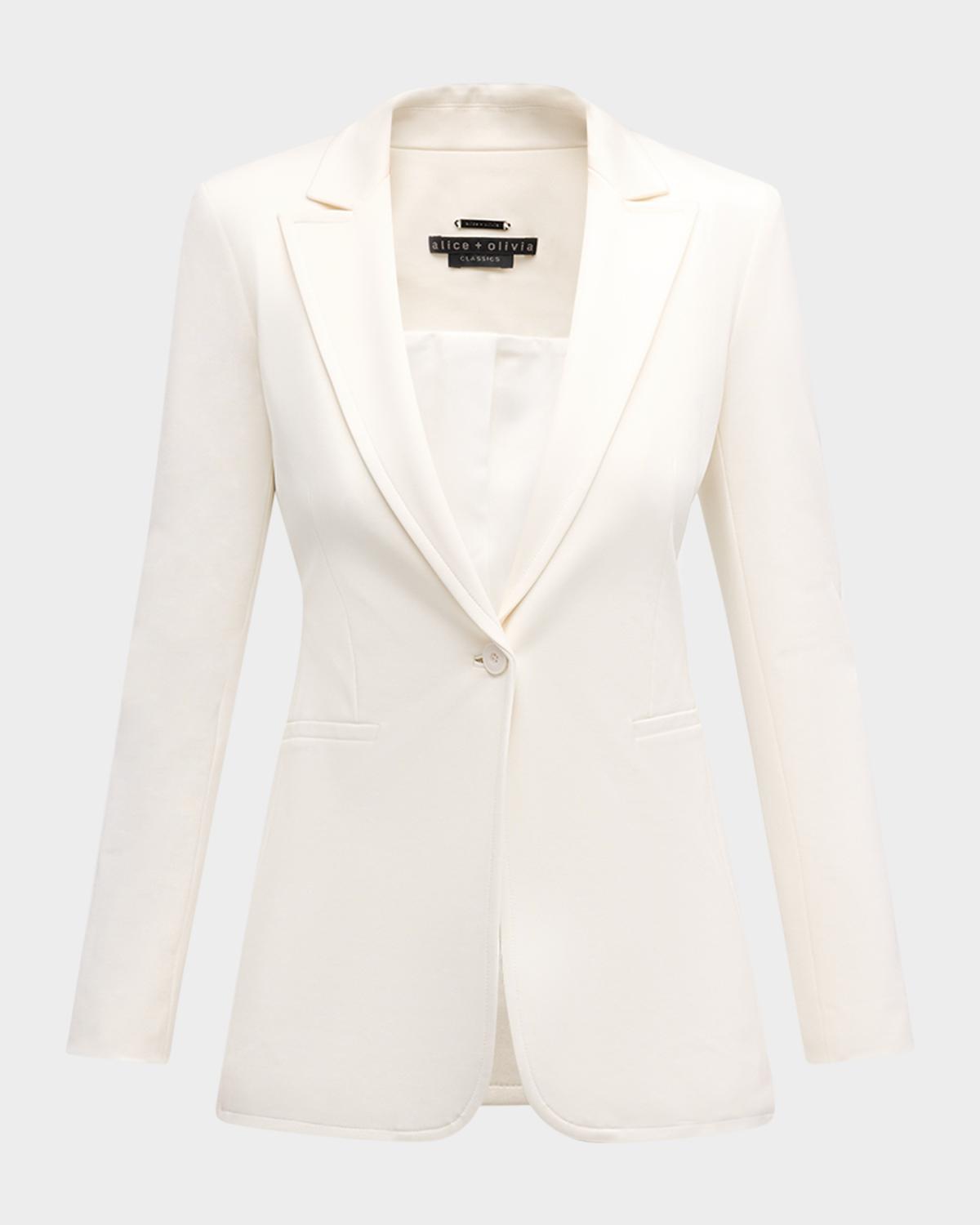 ALICE + OLIVIA Breann Long Fitted Blazer