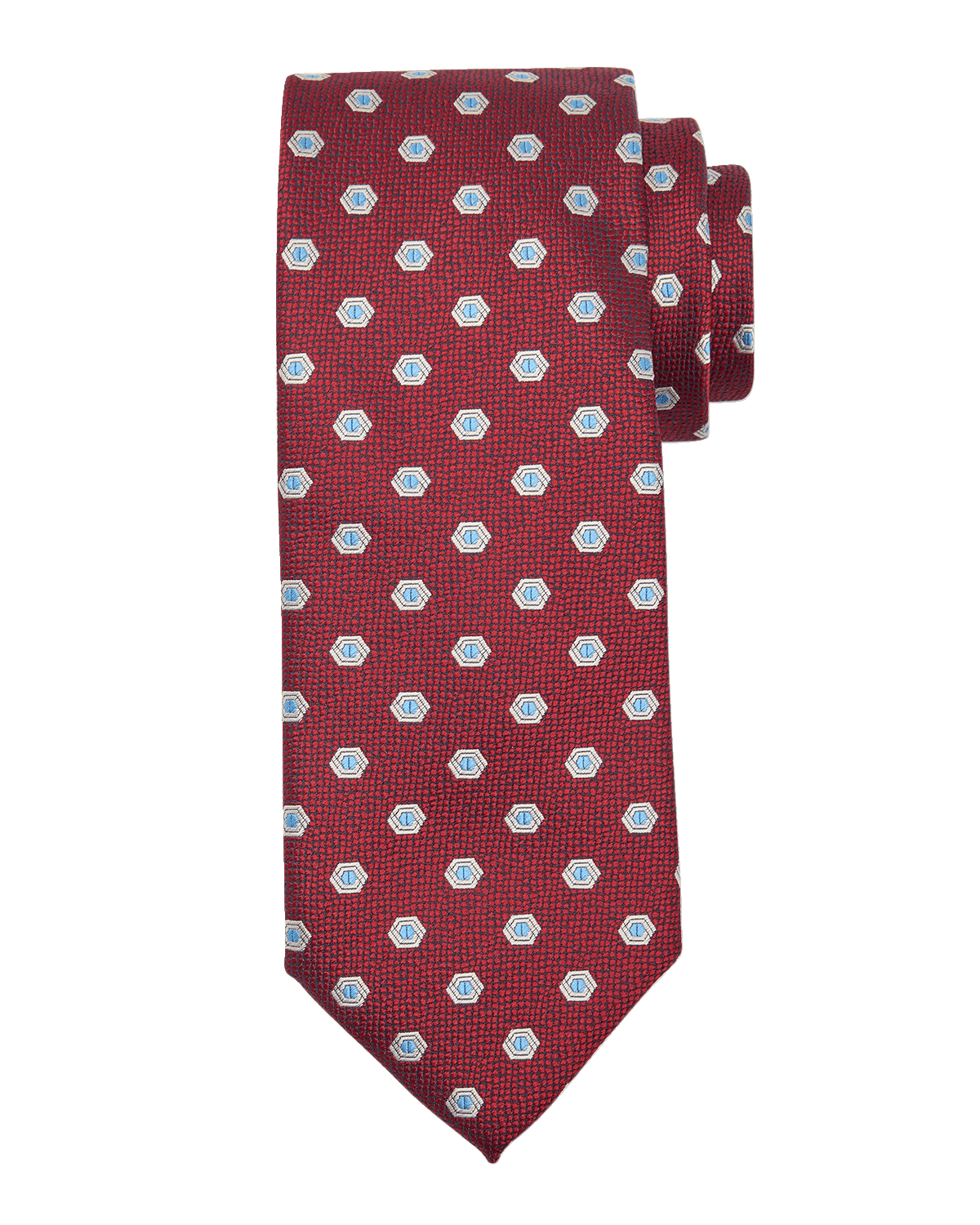 Canali Men's Hexagon Silk Jacquard Tie