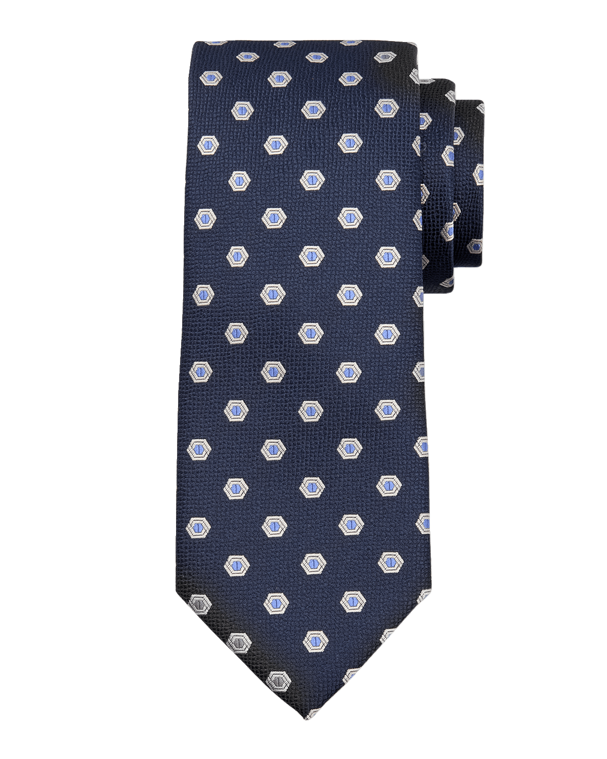 Canali Men's Hexagon Jacquard Silk Tie