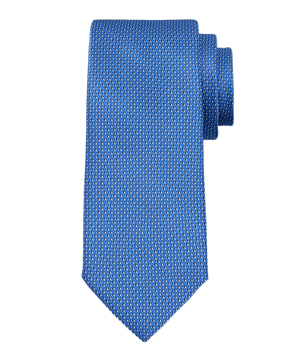 Canali Men's Micro-Geometric Silk Jacquard Tie