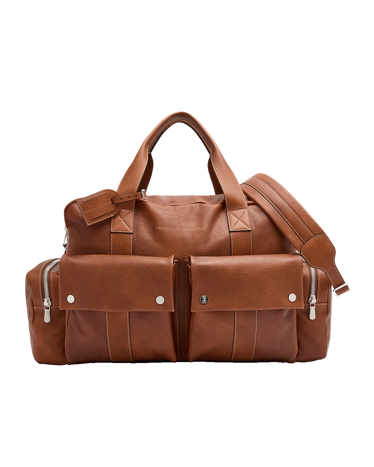 Brunello Cucinelli Men's Grained Calfskin Leisure Duffel Bag