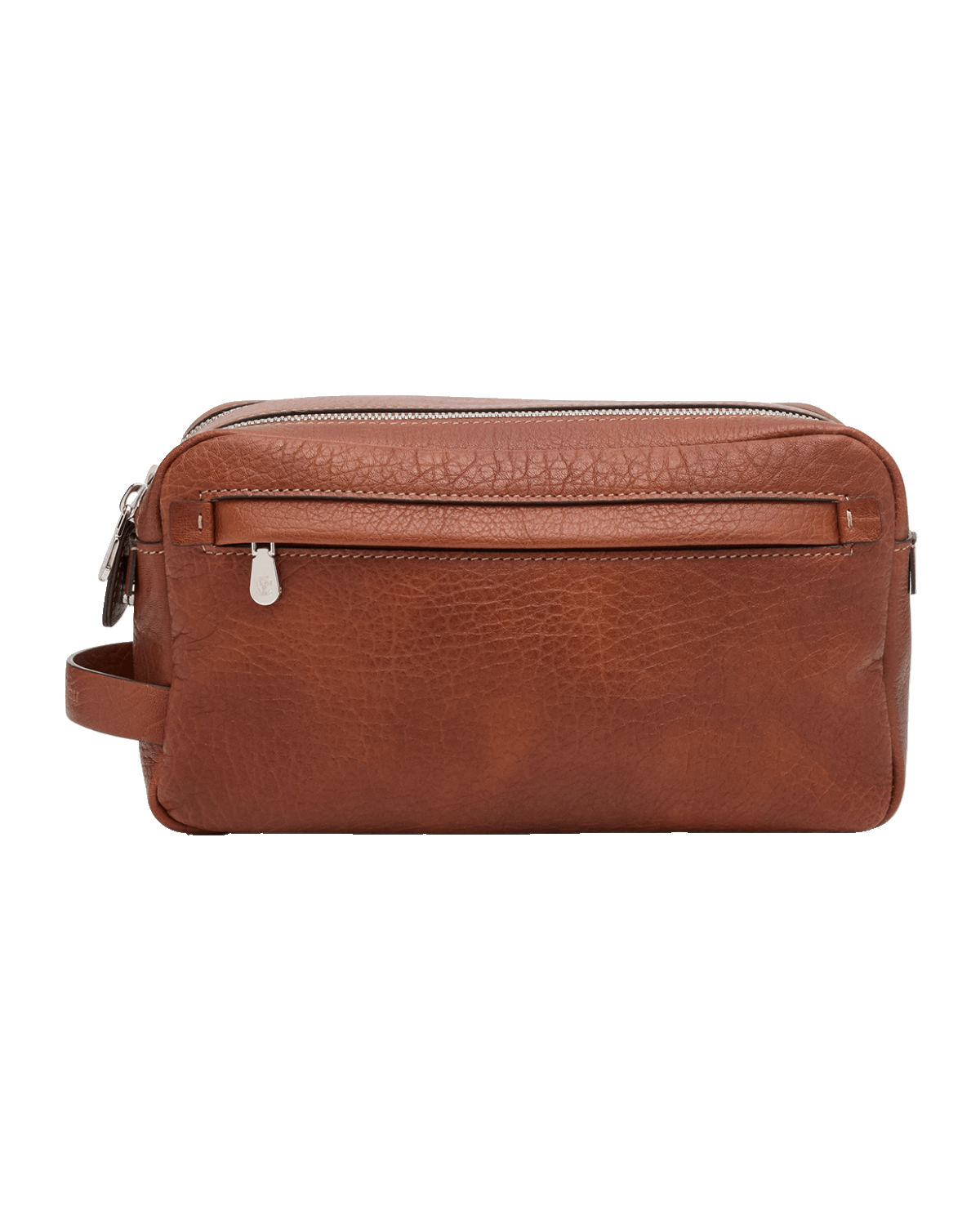 Brunello Cucinelli Men's Leather Zip Toiletry Bag