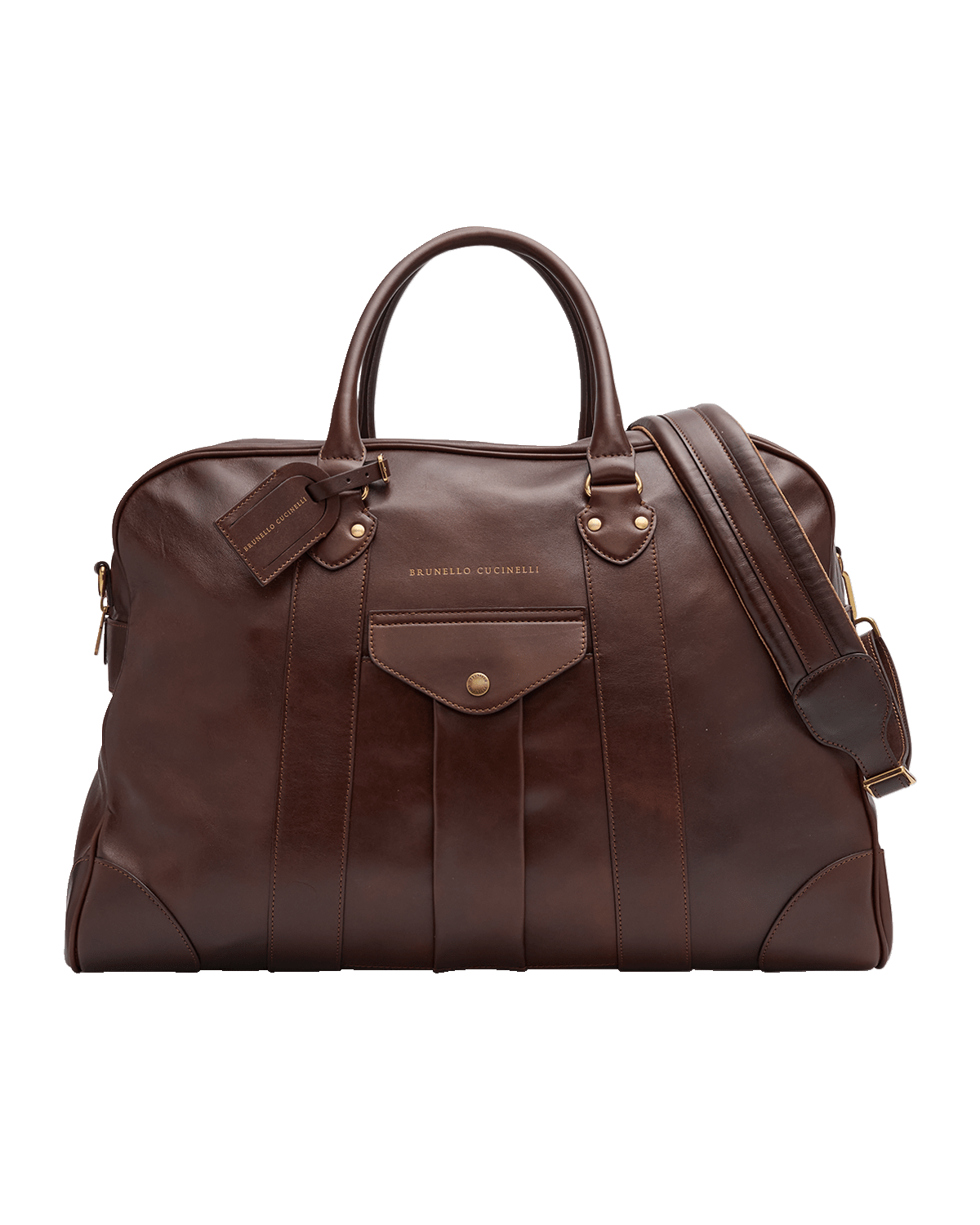 Brunello Cucinelli Men's Leather Travel Bag