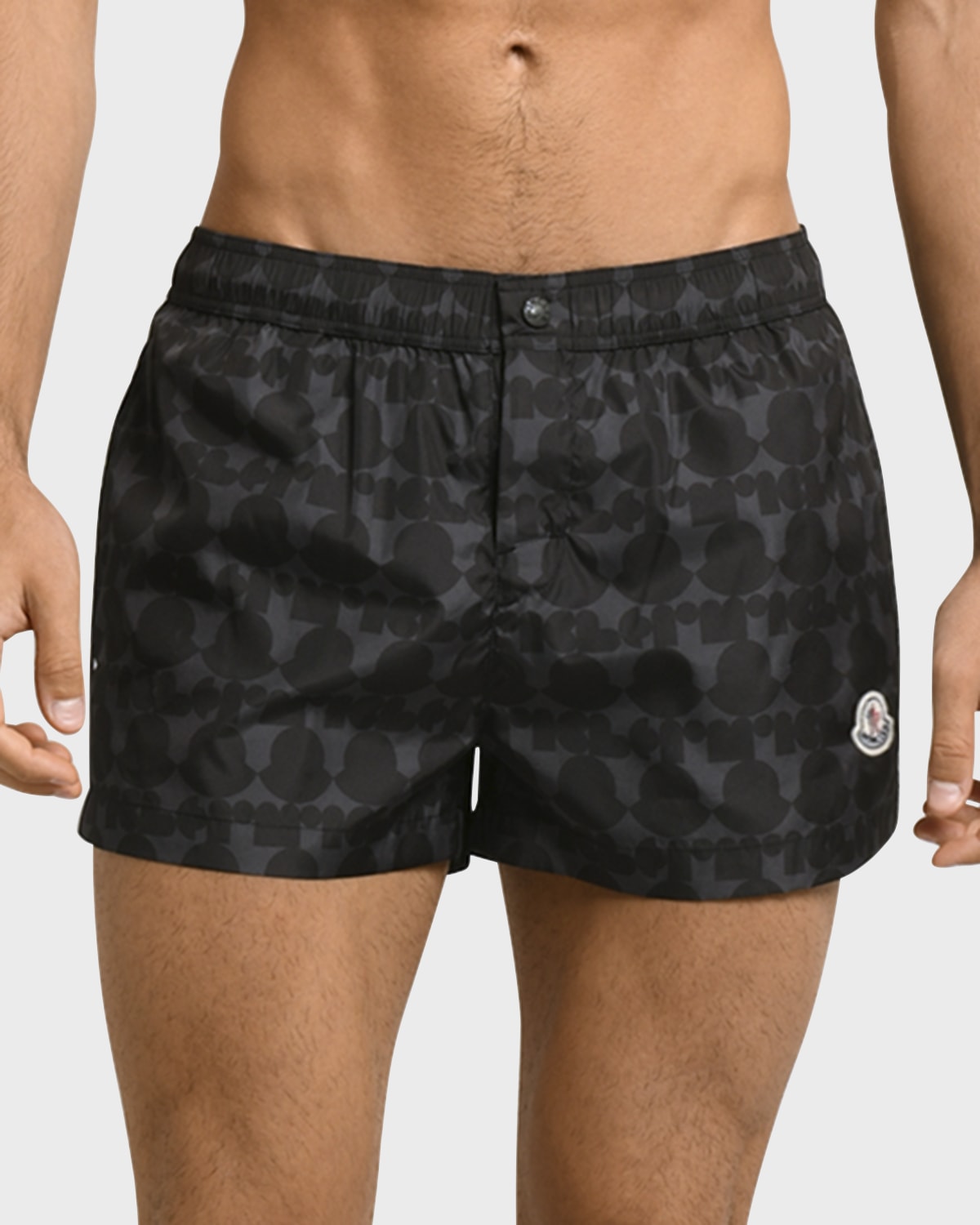 Moncler Men's Retro Logo Swim Shorts