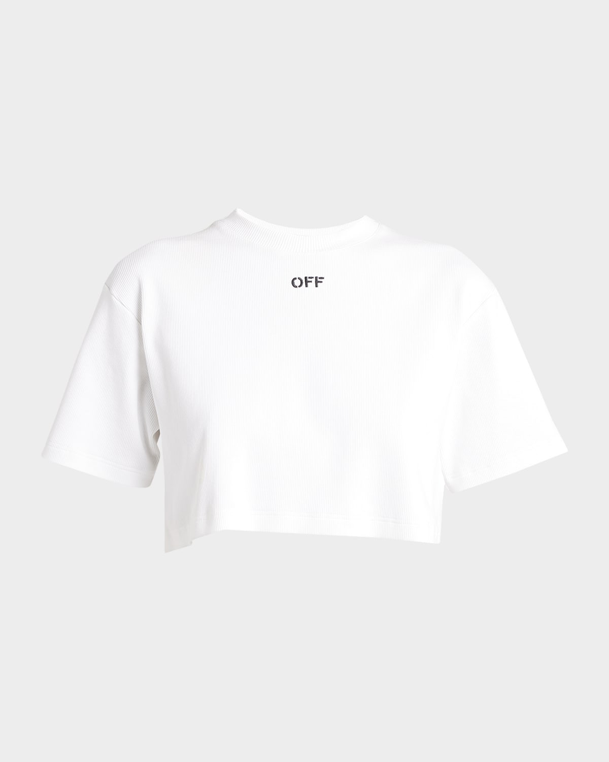 Off-White Off Stamp Rib Crop T-Shirt