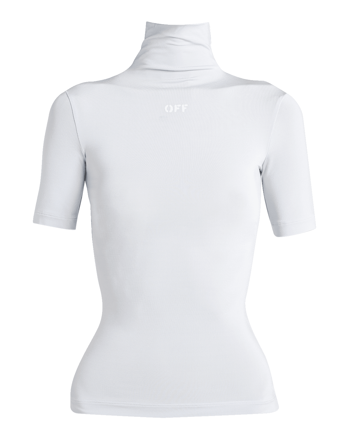 Off-White Off Stamp Second Skin Short-Sleeve Turtleneck Top