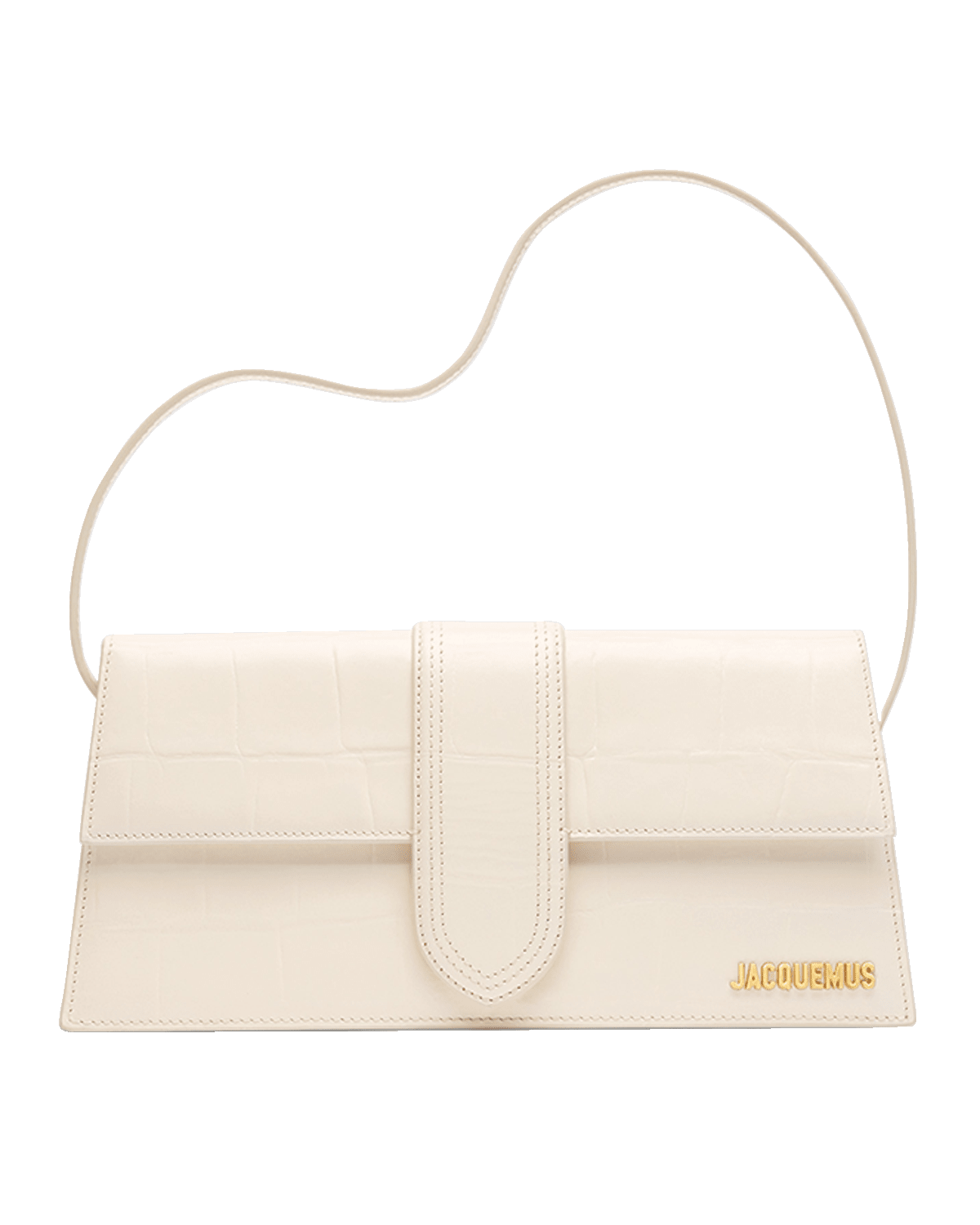 Jacquemus Le Bambino Long Croc-Embossed Shoulder Bag