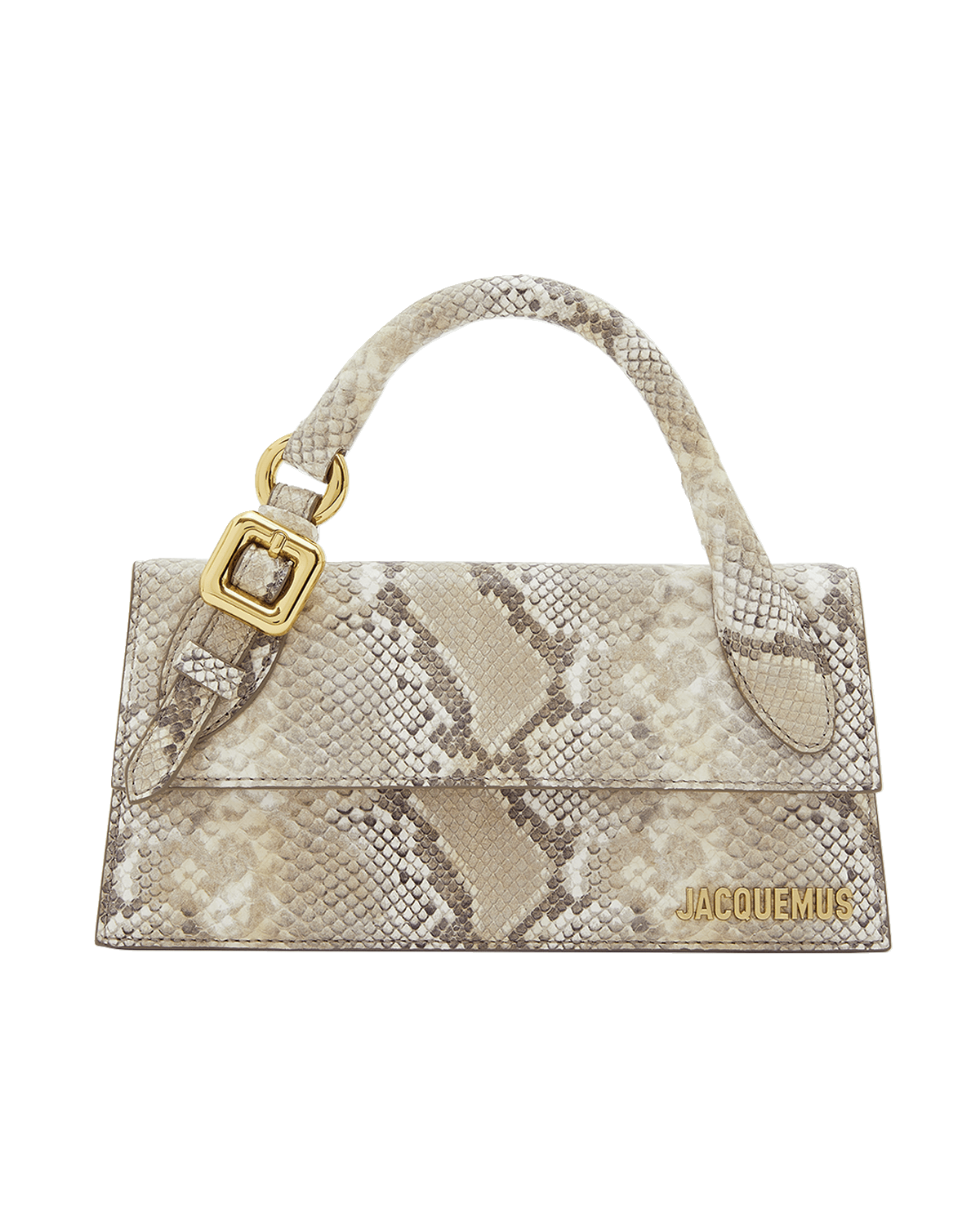 Jacquemus Le Chiquito Long Snake-Embossed Top-Handle Bag