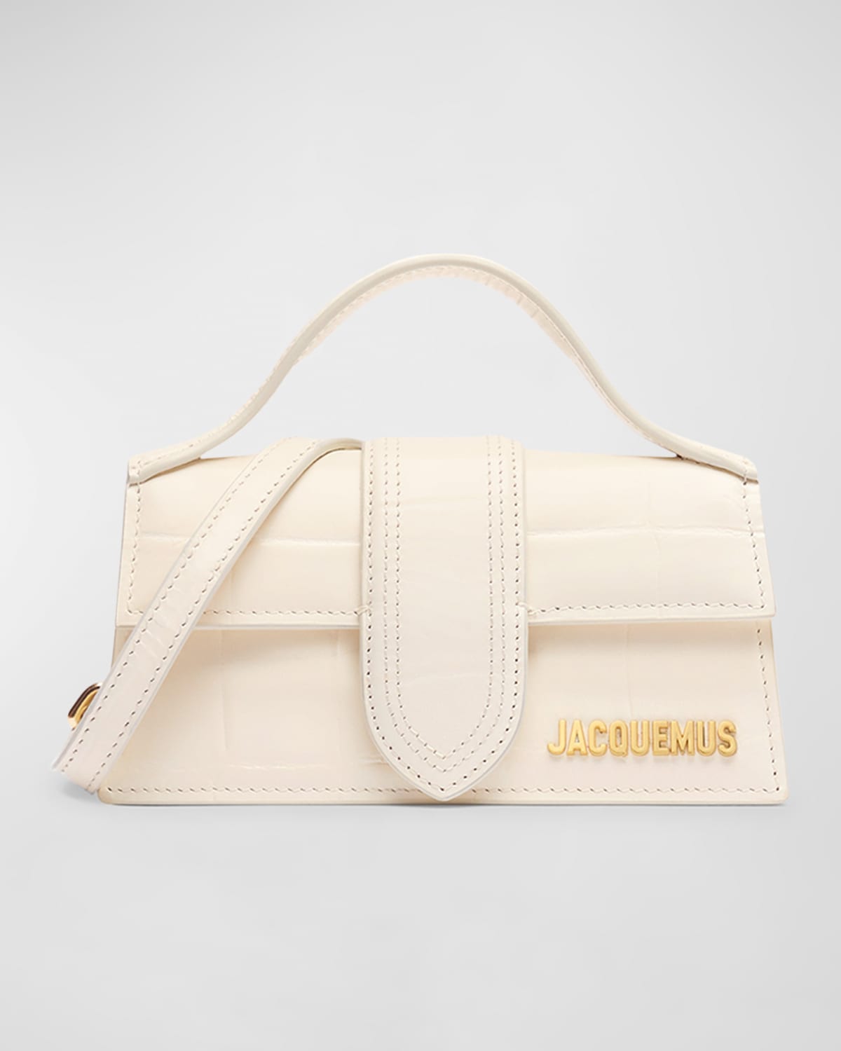 Jacquemus Le Bambino Croc-Embossed Crossbody Bag
