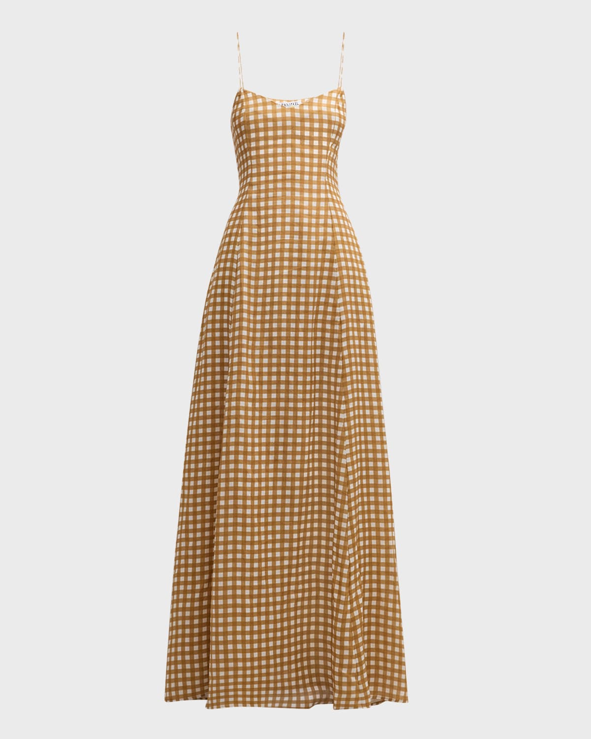BERNADETTE Aria Linen Gingham Maxi Dress