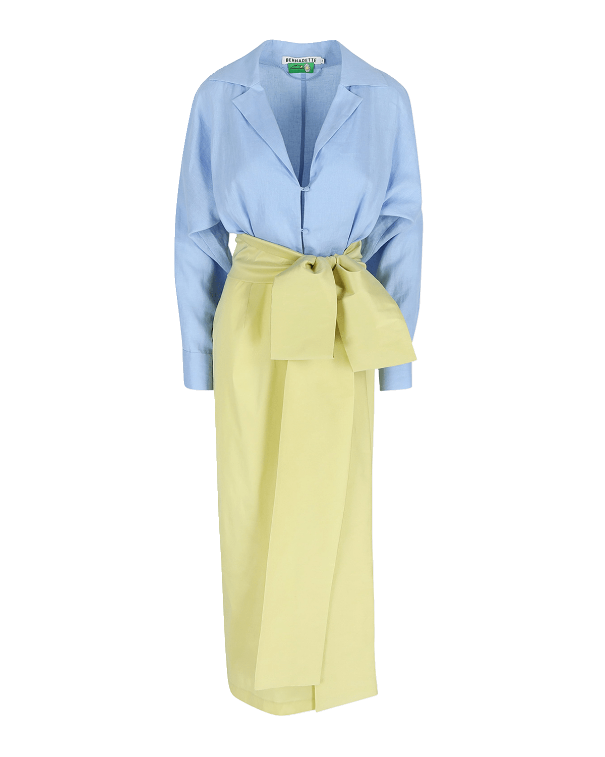 BERNADETTE Claire Contrast Gown with Bow Detail